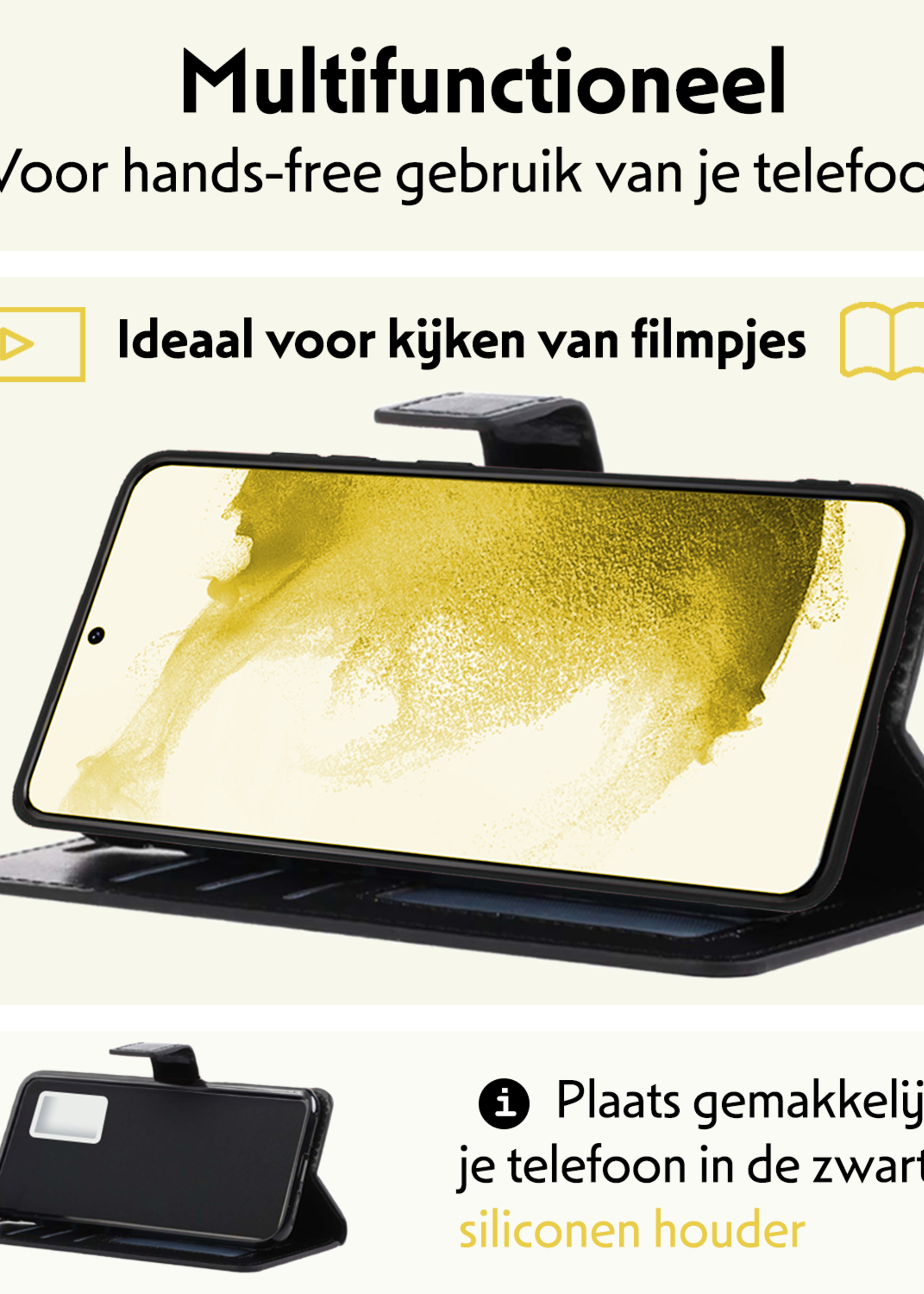 LUQ Hoesje Geschikt voor <model> Hoesje Case Uitneembare Bookcase 2-in-1 Hoes - Hoes Geschikt voor <model2> Hoes Wallet Case Met Pasjeshouder Hoesje - <color>