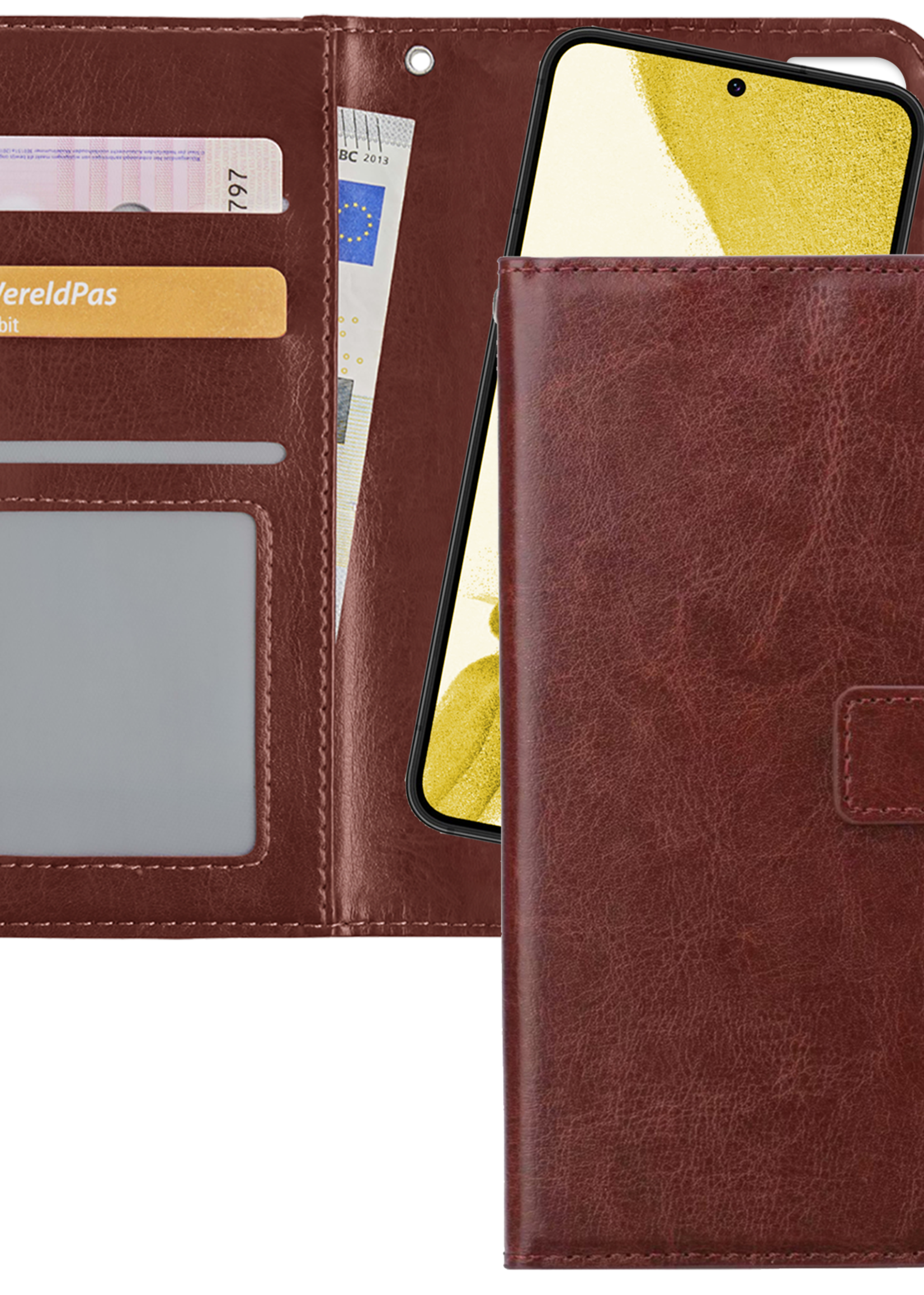 LUQ Hoesje Geschikt voor <model> Hoesje Case Uitneembare Bookcase 2-in-1 Hoes - Hoes Geschikt voor <model2> Hoes Wallet Case Met Pasjeshouder Hoesje - <color>