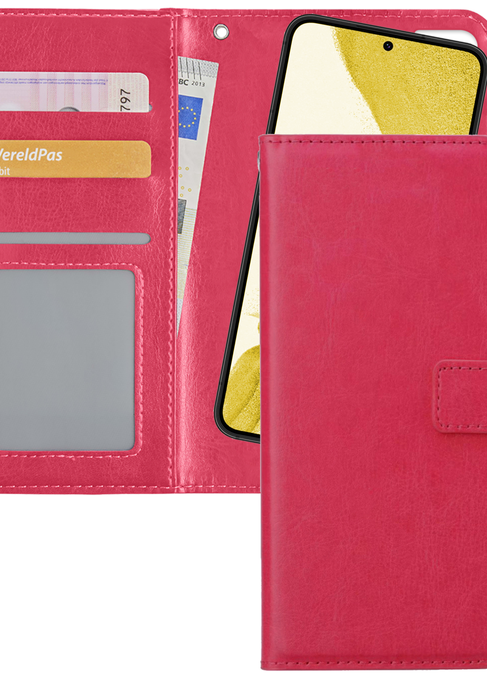 LUQ Hoesje Geschikt voor <model> Hoesje Case Uitneembare Bookcase 2-in-1 Hoes - Hoes Geschikt voor <model2> Hoes Wallet Case Met Pasjeshouder Hoesje - <color>