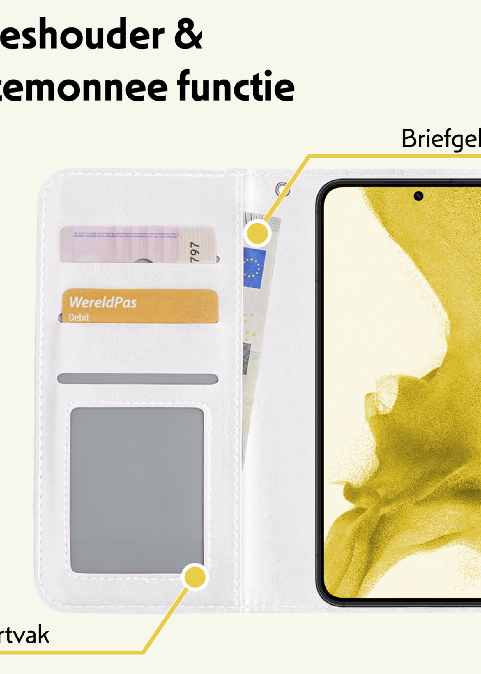 LUQ Hoesje Geschikt voor <model> Hoesje Case Uitneembare Bookcase 2-in-1 Hoes - Hoes Geschikt voor <model2> Hoes Wallet Case Met Pasjeshouder Hoesje - <color>