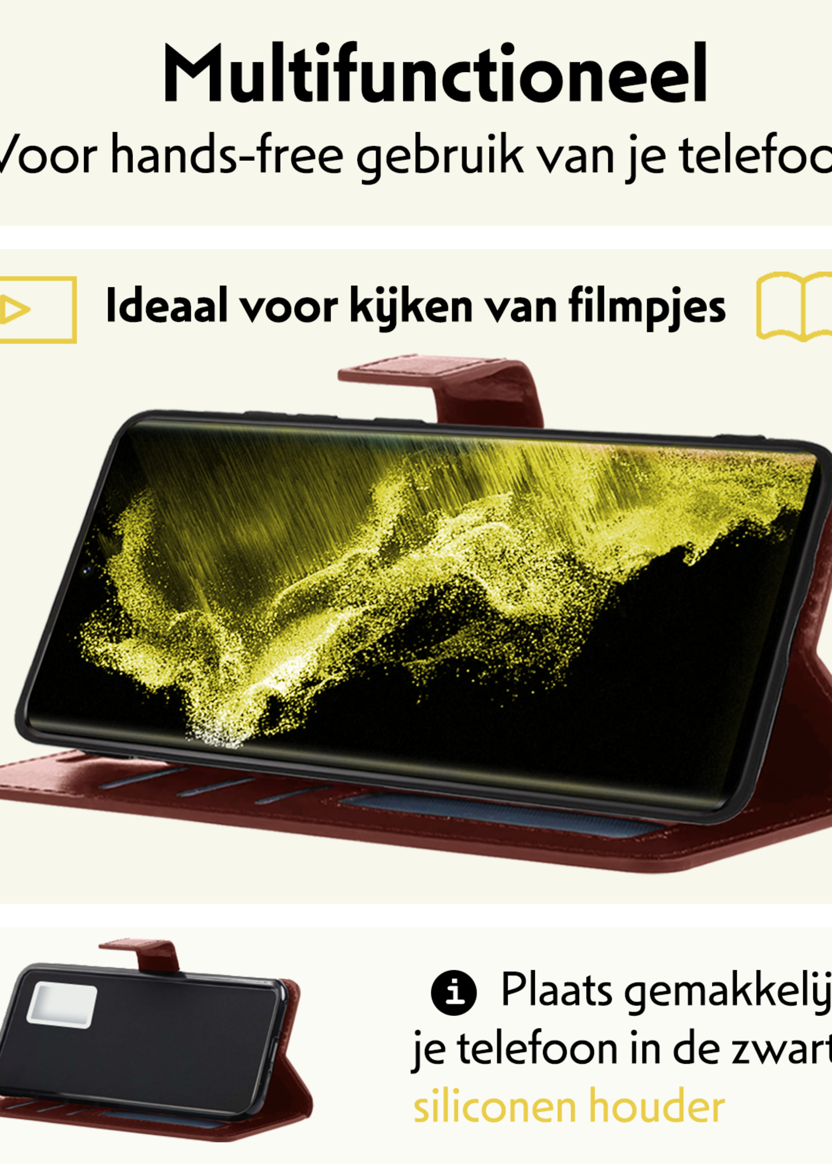 LUQ Hoesje Geschikt voor <model> Hoesje Case Uitneembare Bookcase 2-in-1 Hoes - Hoes Geschikt voor <model2> Hoes Wallet Case Met Pasjeshouder Hoesje - <color>