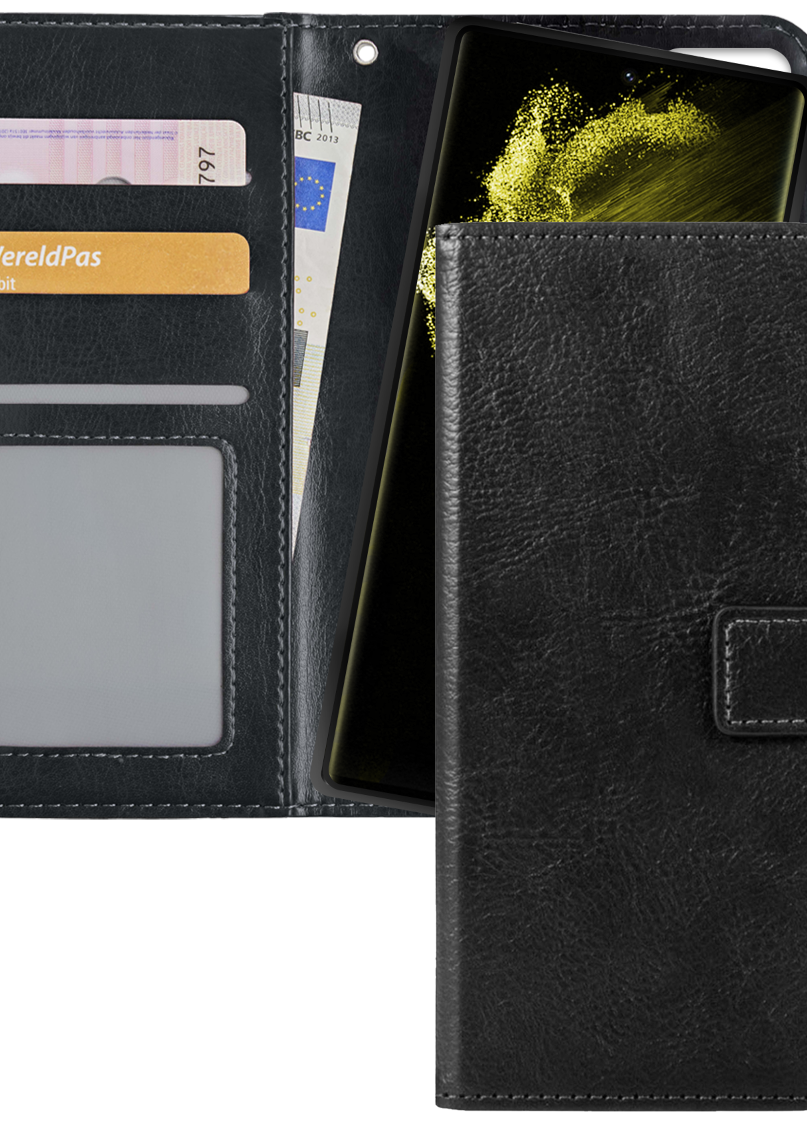 LUQ Hoesje Geschikt voor <model> Hoesje Case Uitneembare Bookcase 2-in-1 Hoes - Hoes Geschikt voor <model2> Hoes Wallet Case Met Pasjeshouder Hoesje - <color>