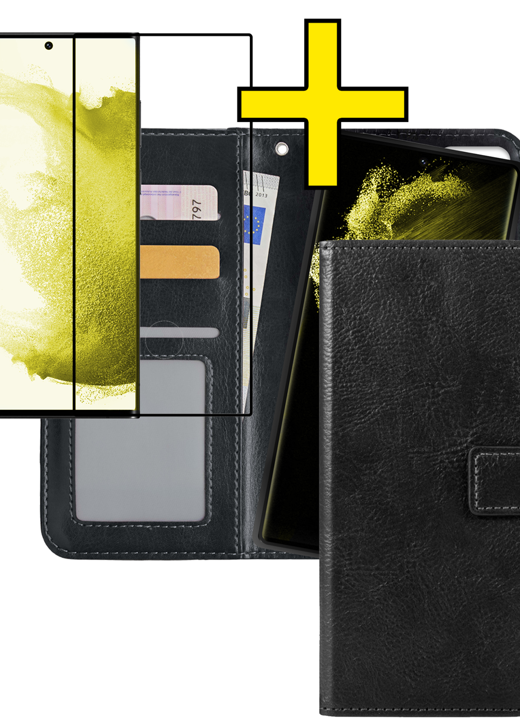 LUQ Hoesje Geschikt voor <model> Hoesje Case Uitneembare Bookcase 2-in-1 Hoes Met Screenprotector - Hoes Geschikt voor <model2> Hoes Wallet Case Met Pasjeshouder Hoesje - <color>