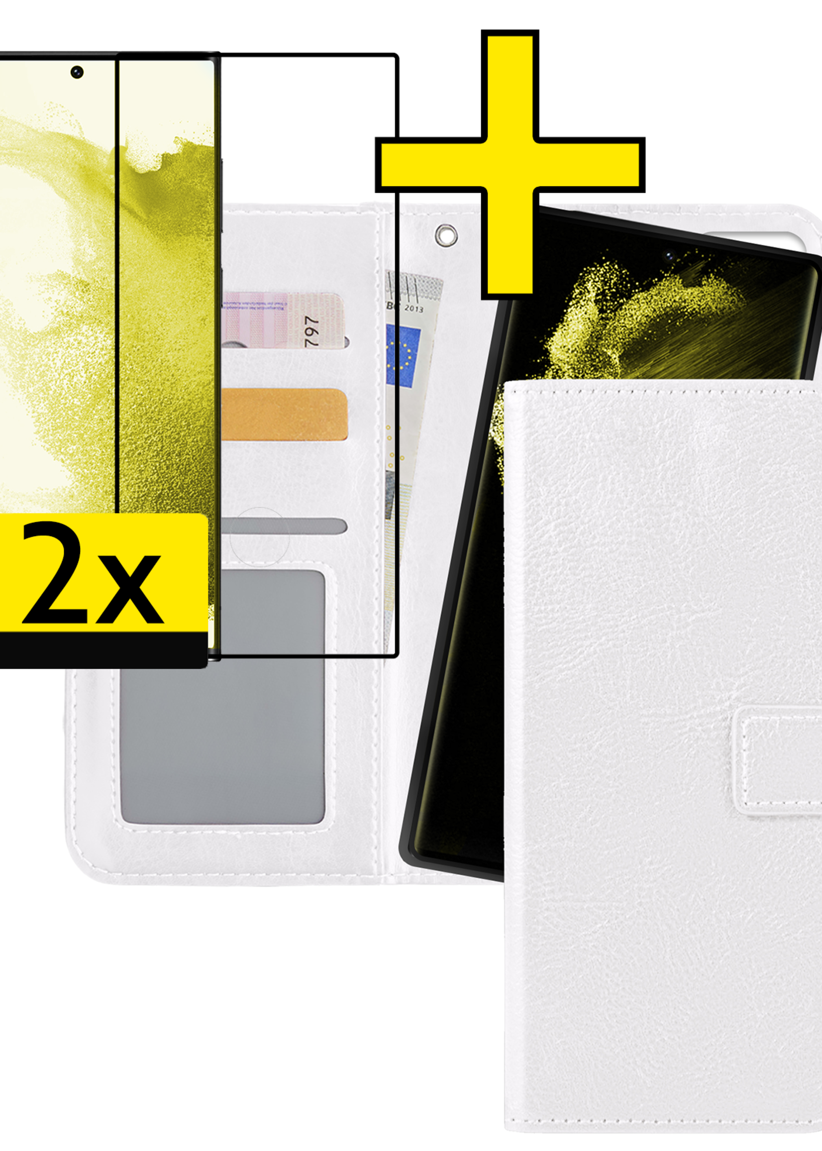 LUQ Hoesje Geschikt voor <model> Hoesje Case Uitneembare Bookcase 2-in-1 Hoes Met 2x Screenprotector - Hoes Geschikt voor <model2> Hoes Wallet Case Met Pasjeshouder Hoesje - <color>