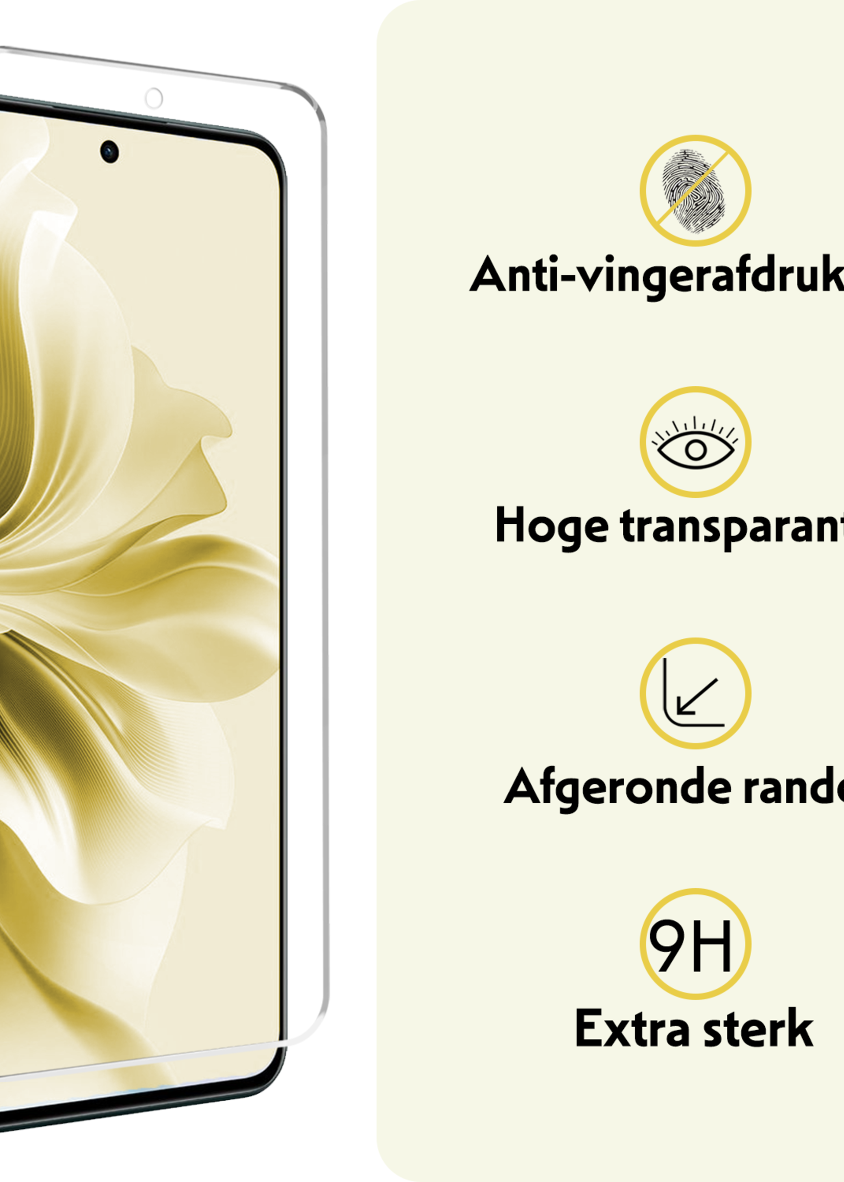 LUQ Screenprotector Geschikt voor Oppo Reno11 F Screenprotector Glas Gehard Tempered Glass - Screenprotector Geschikt voor Oppo Reno11 F Screen Protector Screen Cover