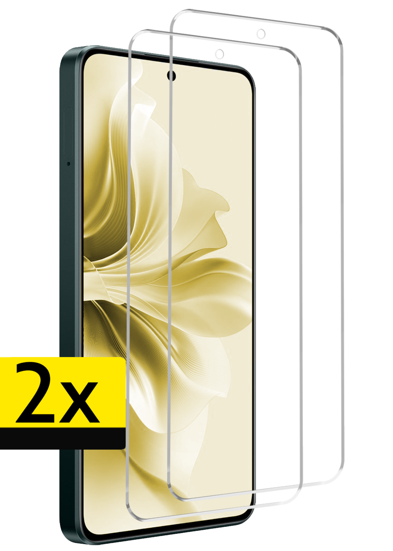LUQ Screenprotector Geschikt voor Oppo Reno11 F Screenprotector Glas Gehard Tempered Glass - Screenprotector Geschikt voor Oppo Reno11 F Screen Protector Screen Cover - 2 PACK