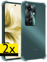 LUQ LUQ Oppo Reno11 F Hoesje Shockproof - Transparant - 2 PACK