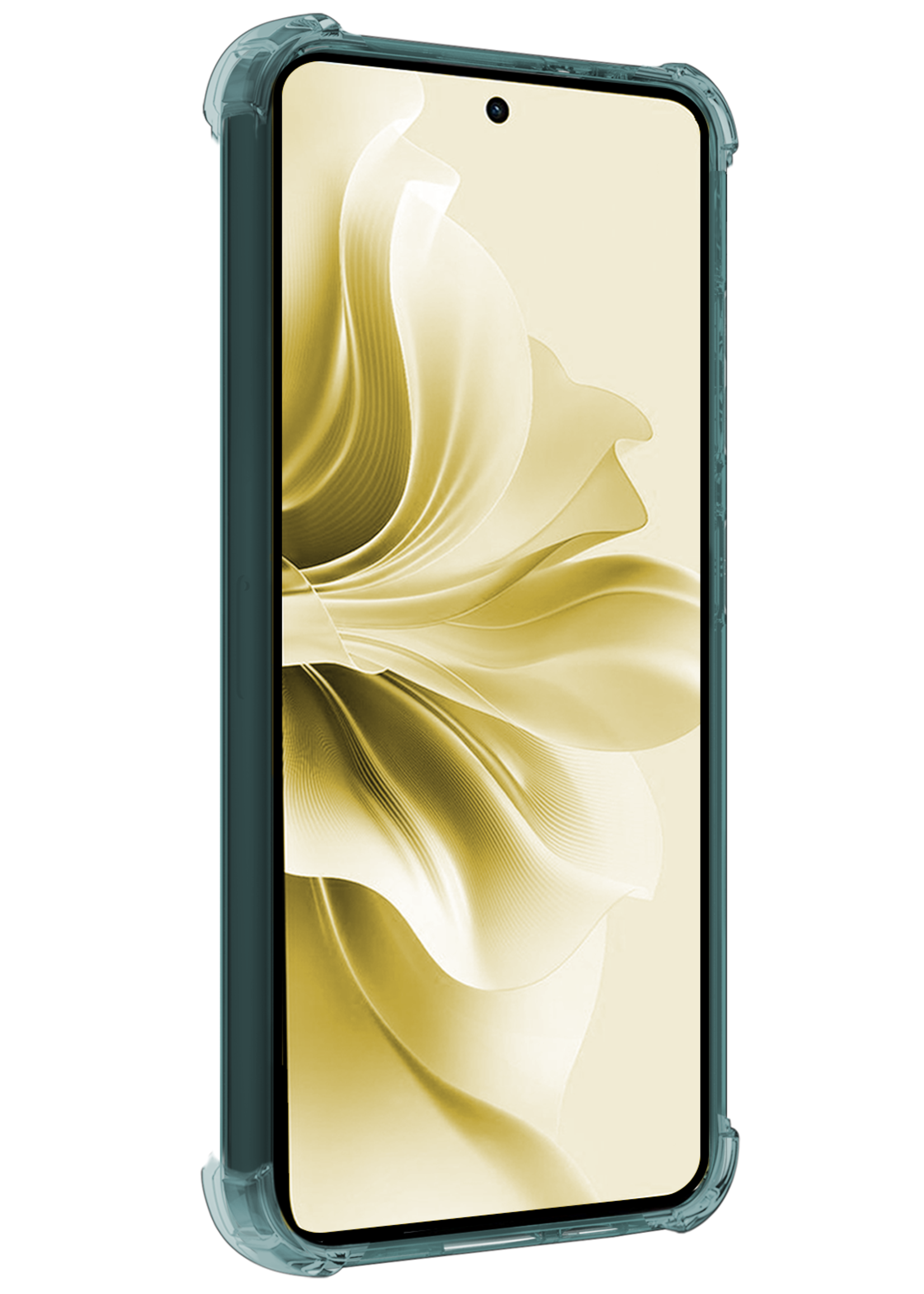 LUQ Hoesje Geschikt voor Oppo Reno11 F Hoesje Siliconen Shock Proof Case Hoes Met 2x Screenprotector - Hoes Geschikt voor Oppo Reno11 F Hoes Cover Case Shockproof - Transparant