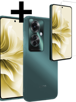 LUQ LUQ Oppo Reno11 F Hoesje Siliconen Met Screenprotector - Transparant