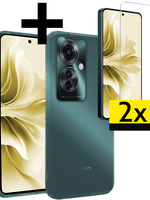 LUQ LUQ Oppo Reno11 F Hoesje Siliconen Met 2x Screenprotector - Transparant