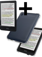 LUQ LUQ Kobo Clara Colour Hoesje Siliconen Transparant met Screenprotector
