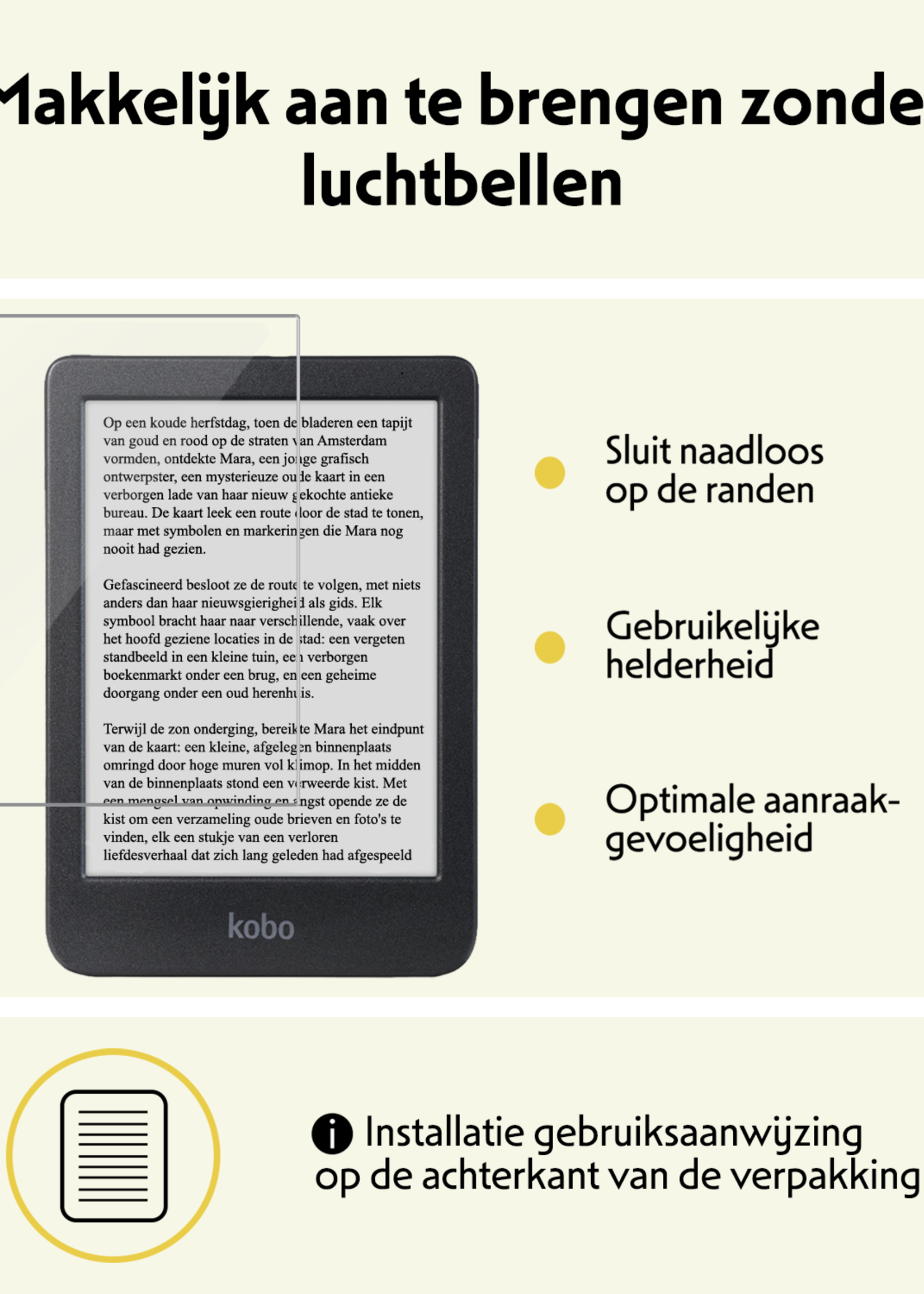 LUQ Hoes Geschikt voor Kobo Clara BW Hoesje Siliconen Case Hoes Siliconen Back Cover Met Screenprotector - Transparant