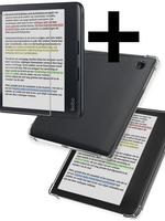 LUQ LUQ Kobo Libra Colour Hoesje Siliconen Transparant met Screenprotector