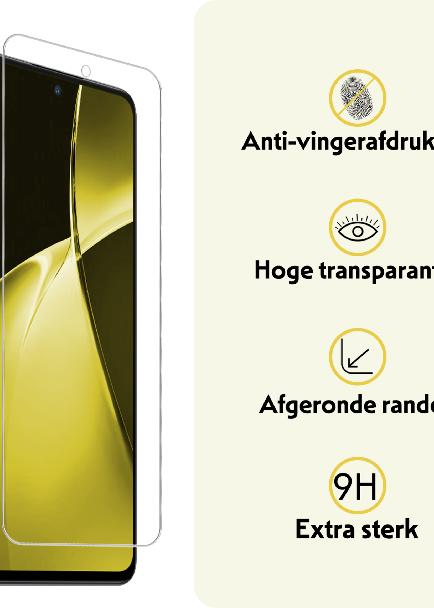 LUQ Screenprotector Geschikt voor OnePlus Nord CE4 Lite Screenprotector Glas Gehard Tempered Glass - Screenprotector Geschikt voor OnePlus Nord CE4 Lite Screen Protector Screen Cover - 2 PACK