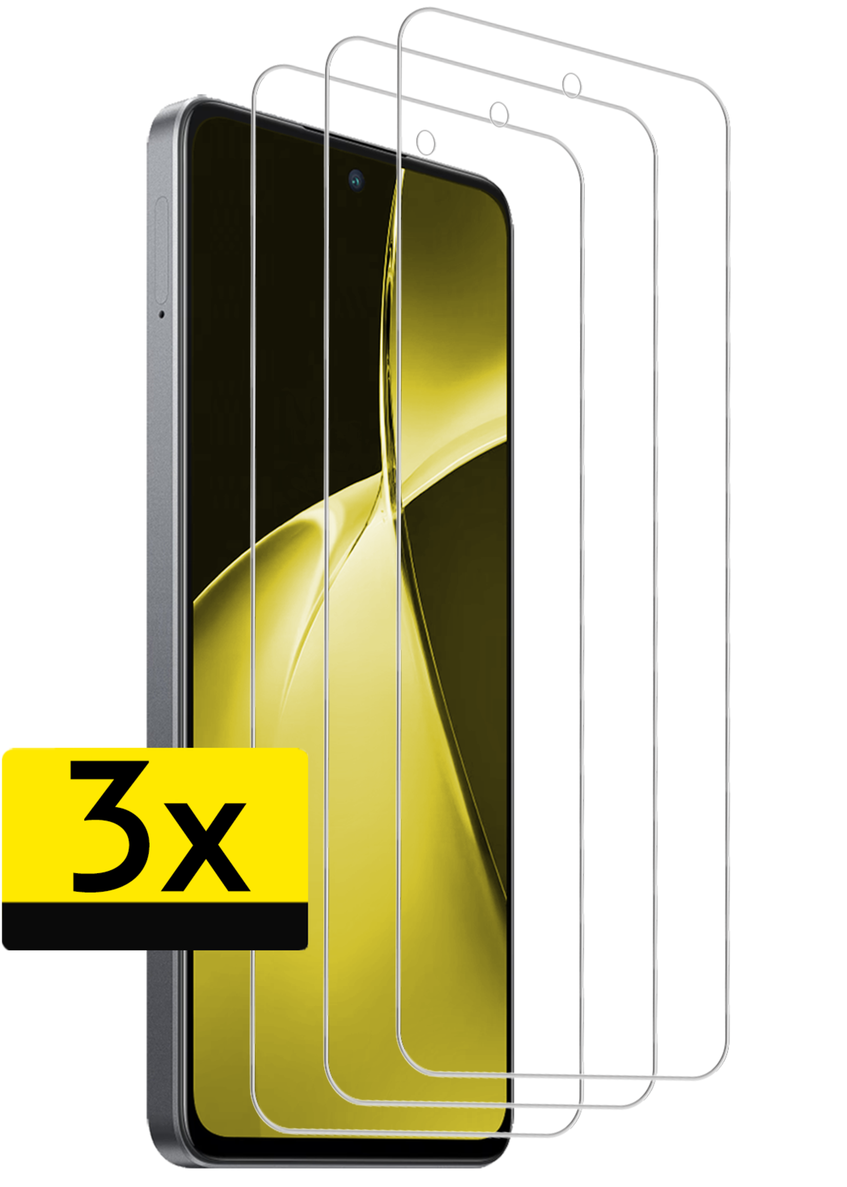 LUQ Screenprotector Geschikt voor OnePlus Nord CE4 Lite Screenprotector Glas Gehard Tempered Glass - Screenprotector Geschikt voor OnePlus Nord CE4 Lite Screen Protector Screen Cover - 3 PACK