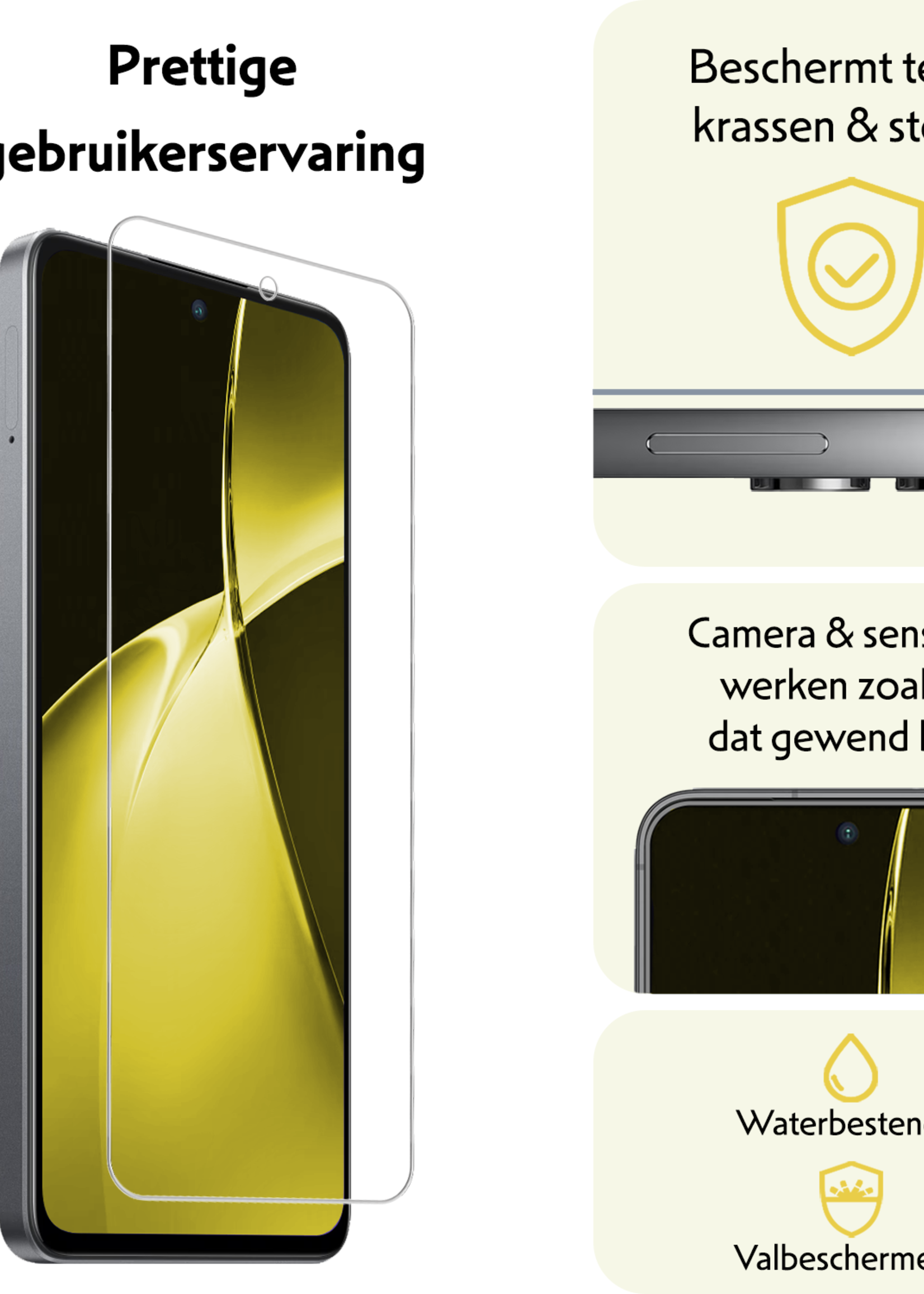 LUQ Screenprotector Geschikt voor OnePlus Nord CE4 Lite Screenprotector Glas Gehard Tempered Glass - Screenprotector Geschikt voor OnePlus Nord CE4 Lite Screen Protector Screen Cover - 3 PACK