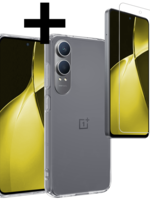 LUQ LUQ OnePlus Nord CE4 Lite Hoesje Siliconen Met Screenprotector - Transparant