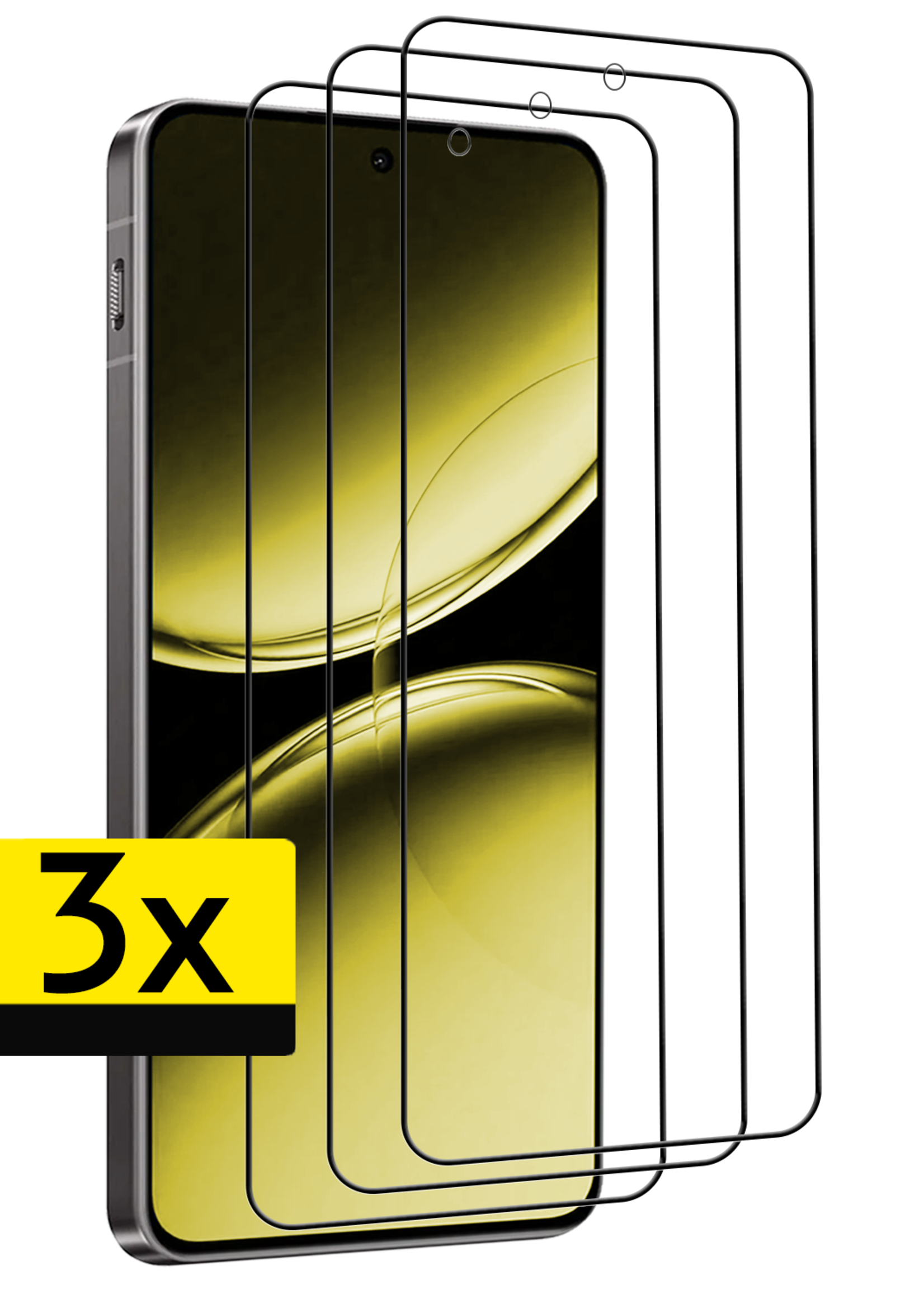 LUQ Screenprotector Geschikt voor OnePlus Nord 4 Screenprotector Glas Gehard Tempered Glass Full Cover - Screenprotector Geschikt voor OnePlus Nord 4 Screen Protector Screen Cover - 3 PACK