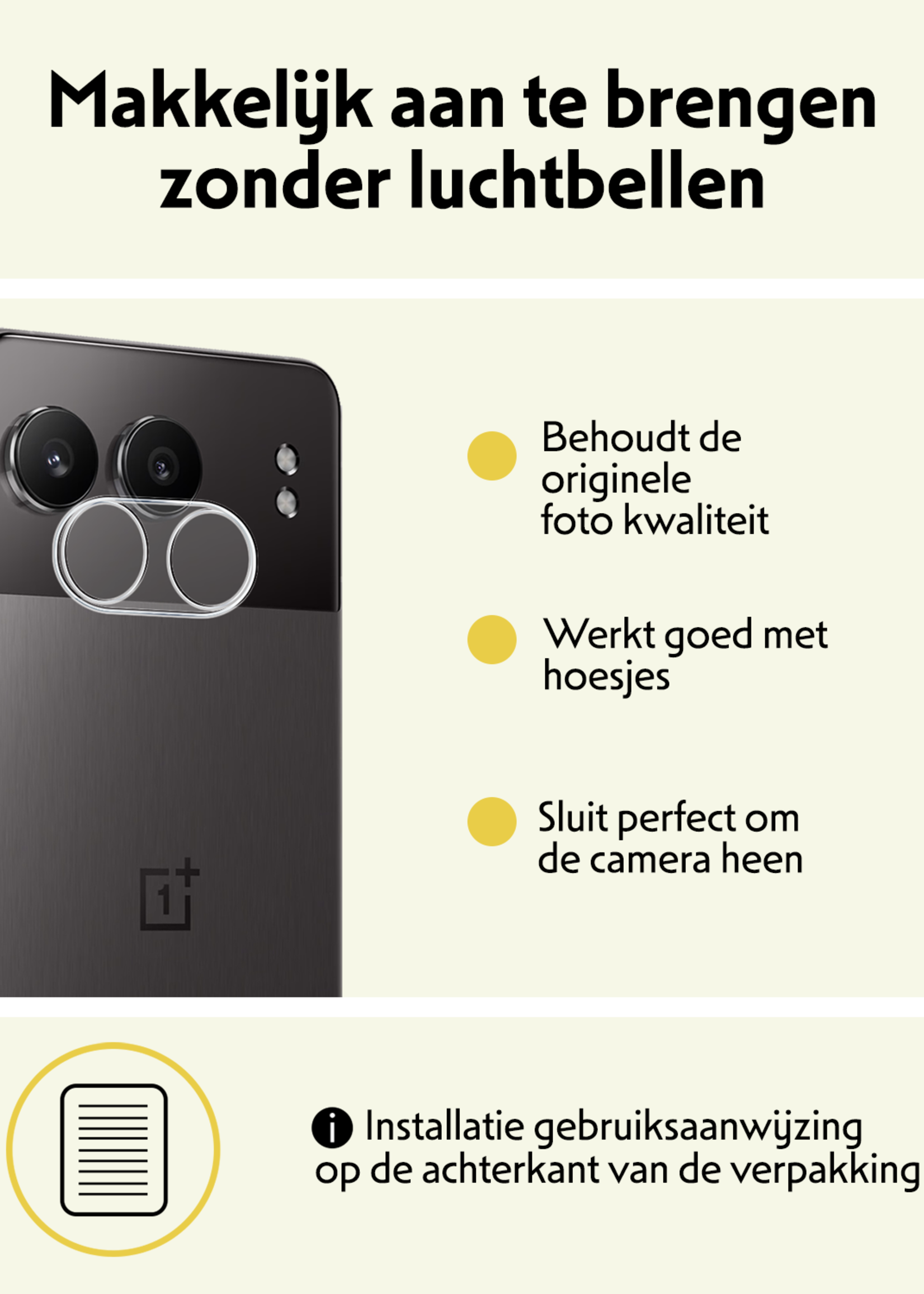 LUQ Screenprotector Geschikt voor OnePlus Nord 4 Camera Lens Screenprotector Glas - Screenprotector Geschikt voor OnePlus Nord 4 Screenprotector Camera Protector Gehard Glas - 2 PACK