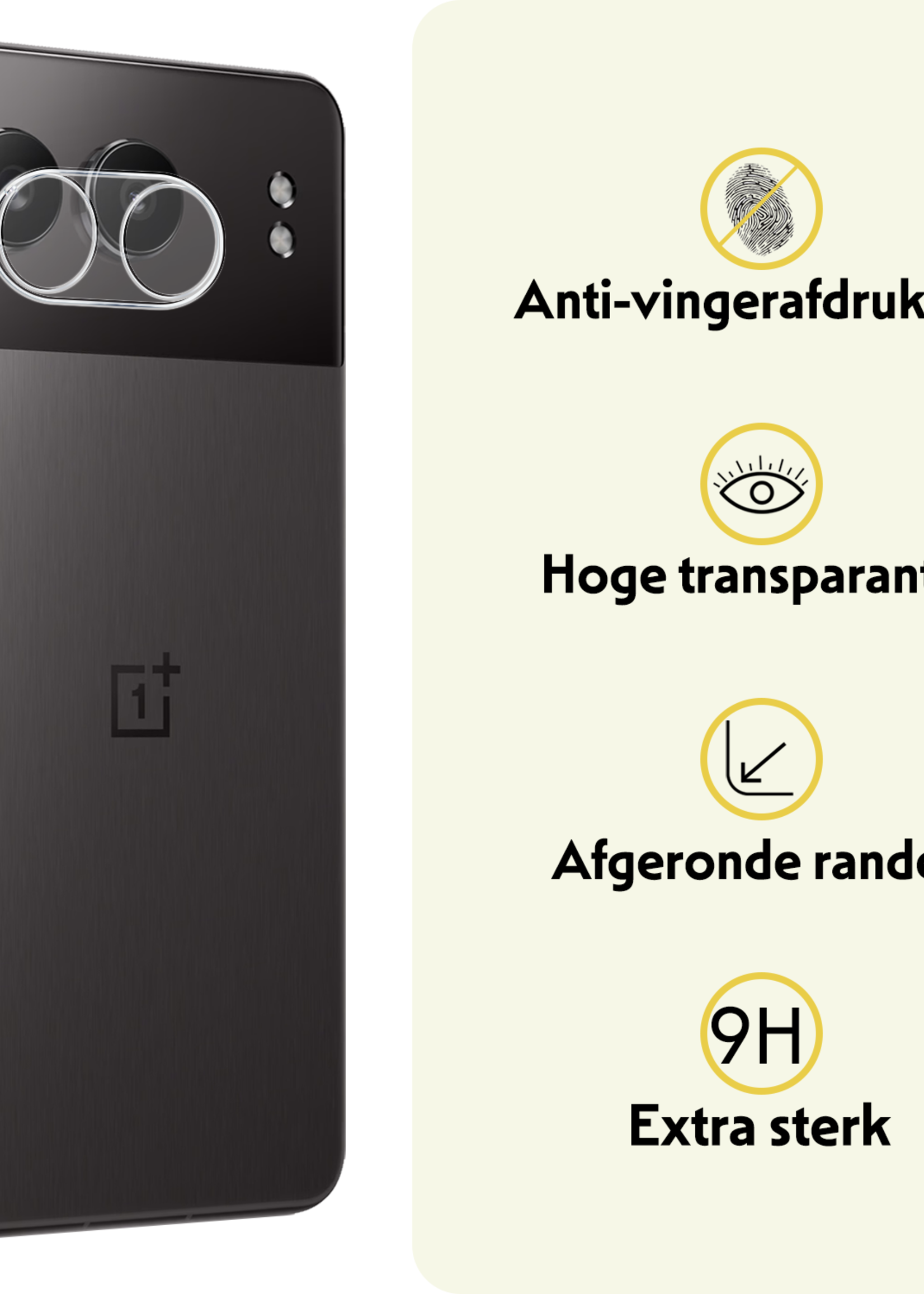 LUQ Screenprotector Geschikt voor OnePlus Nord 4 Camera Lens Screenprotector Glas - Screenprotector Geschikt voor OnePlus Nord 4 Screenprotector Camera Protector Gehard Glas - 3 PACK