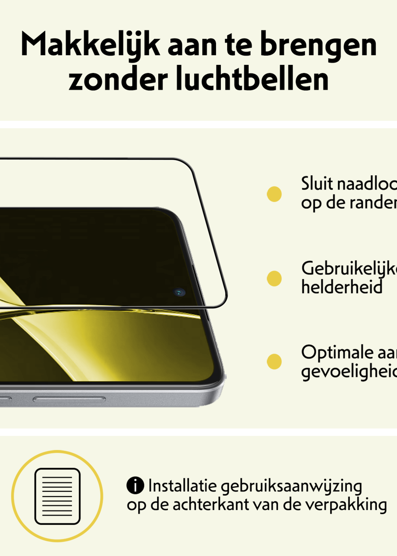 LUQ Screenprotector Geschikt voor OnePlus Nord CE4 Lite Screenprotector Glas Gehard Tempered Glass Full Cover - Screenprotector Geschikt voor OnePlus Nord CE4 Lite Screen Protector Screen Cover - 2 PACK