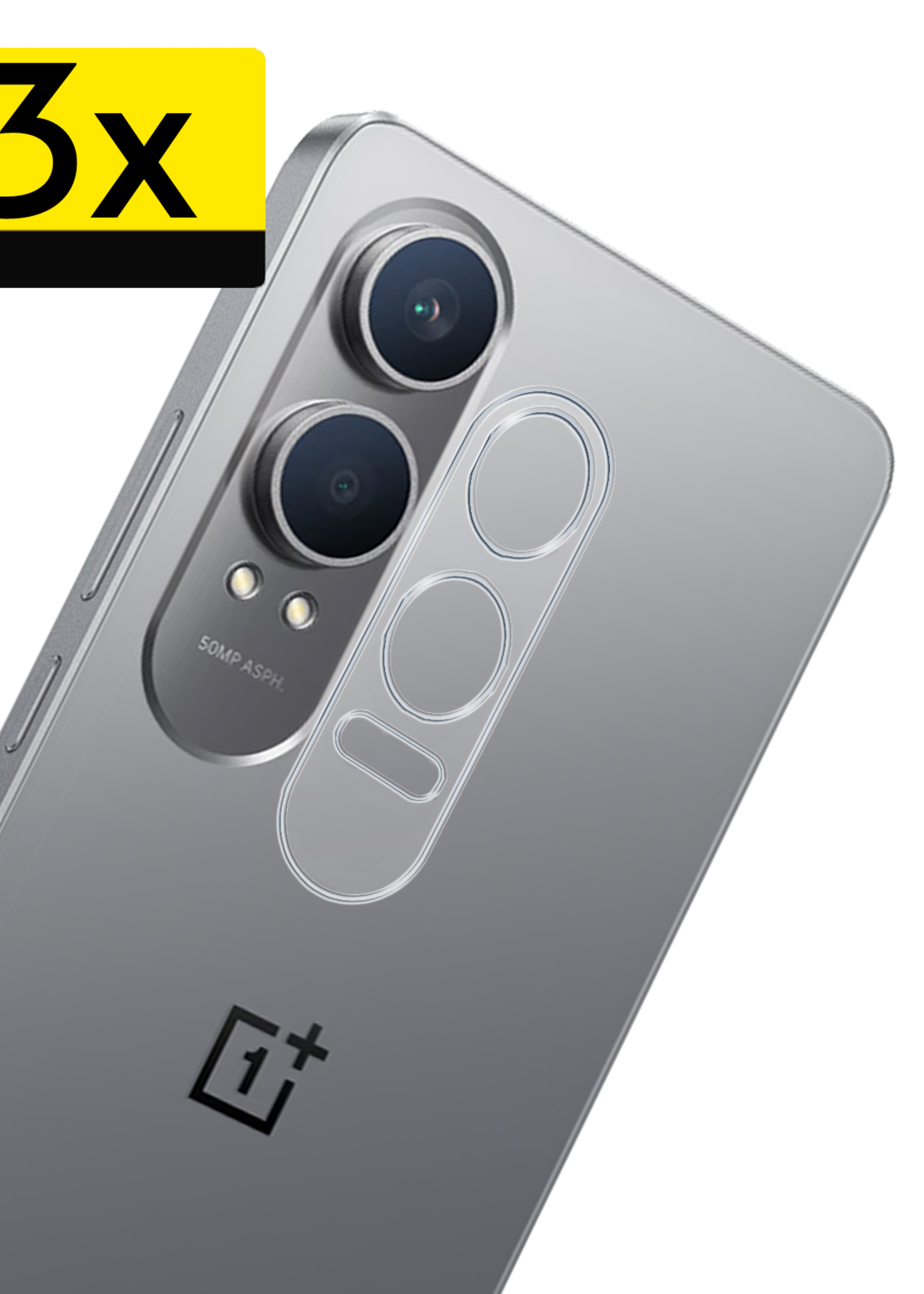 LUQ Screenprotector Geschikt voor OnePlus Nord CE4 Lite Camera Lens Screenprotector Glas - Screenprotector Geschikt voor OnePlus Nord CE4 Lite Screenprotector Camera Protector Gehard Glas - 3 PACK