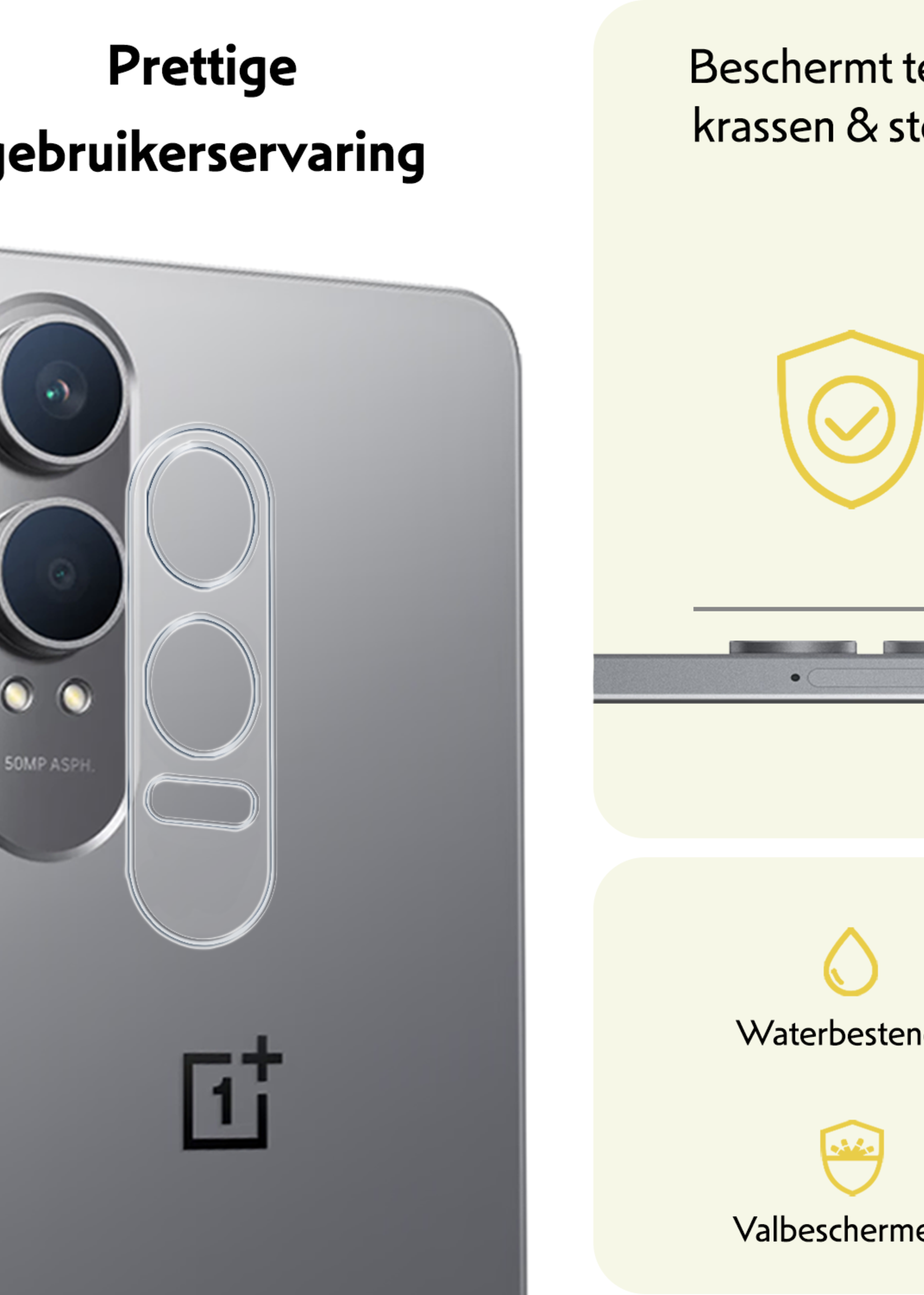 LUQ Screenprotector Geschikt voor OnePlus Nord CE4 Lite Camera Lens Screenprotector Glas - Screenprotector Geschikt voor OnePlus Nord CE4 Lite Screenprotector Camera Protector Gehard Glas - 3 PACK