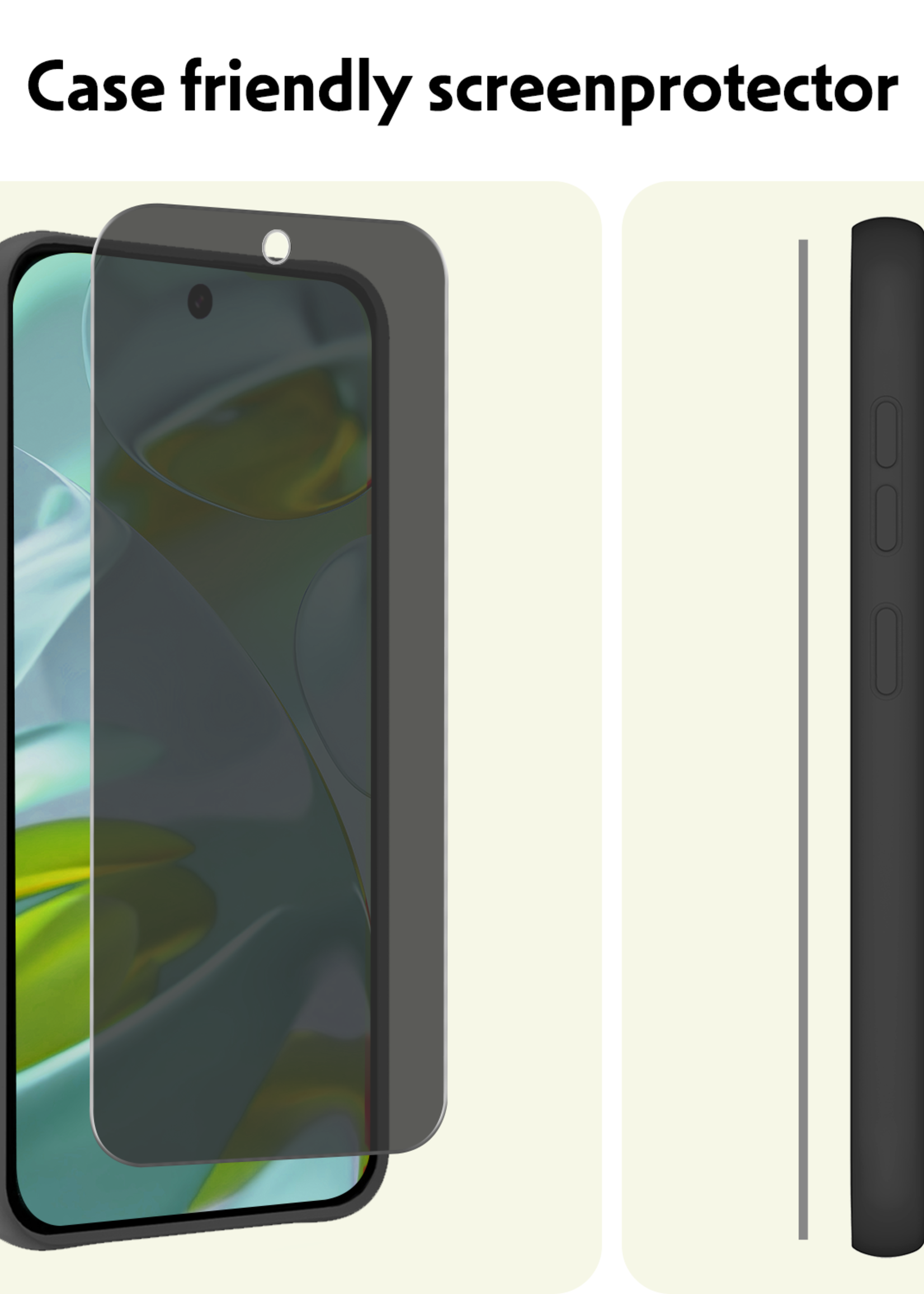 LUQ Screenprotector Geschikt voor Google Pixel 9 Pro Screenprotector Privacy Glas Gehard Full Cover - Screenprotector Geschikt voor Google Pixel 9 Pro Screenprotector Privacy Tempered Glass - 3 PACK