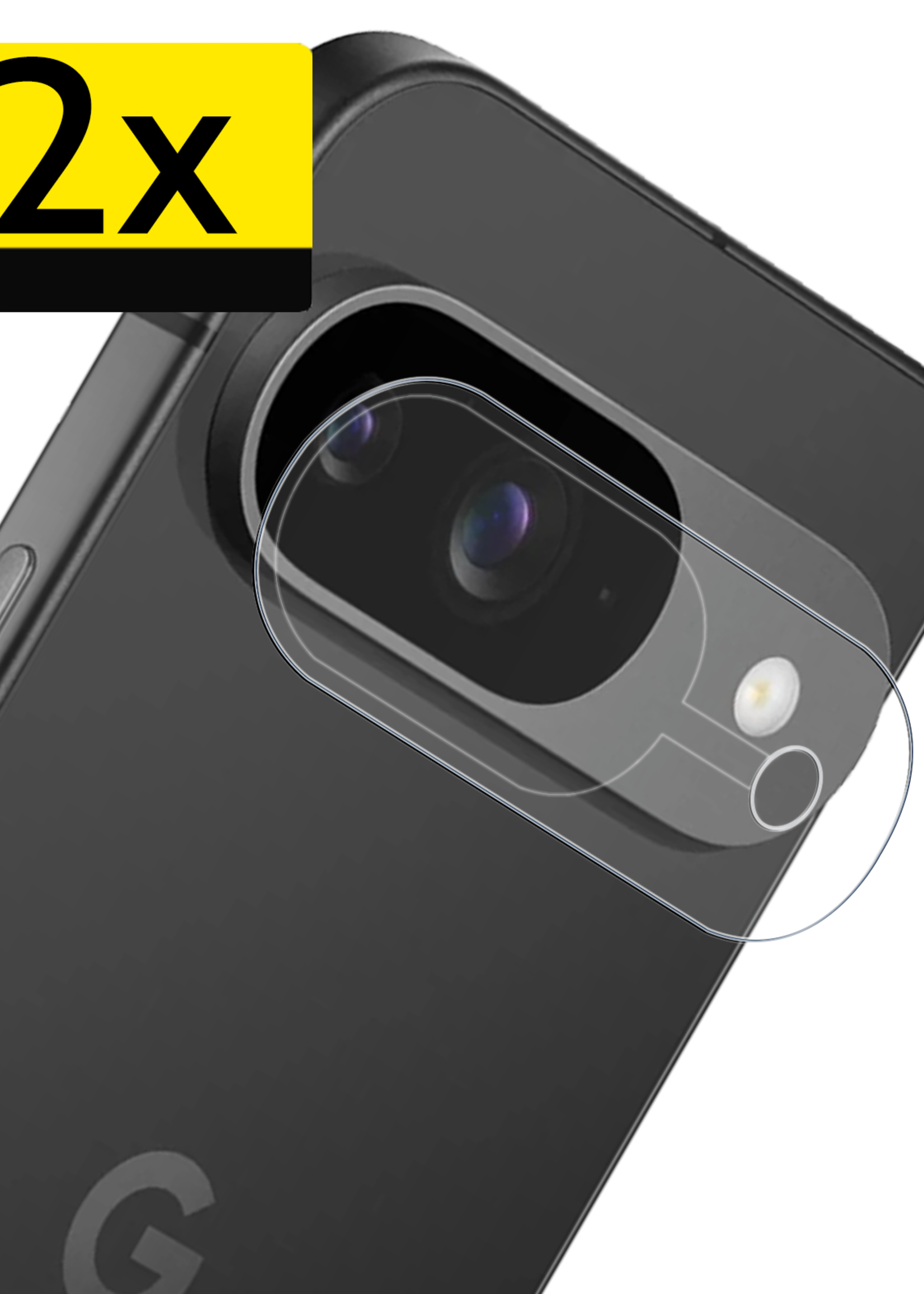 LUQ Screenprotector Geschikt voor Google Pixel 9 Camera Lens Screenprotector Glas - Screenprotector Geschikt voor Google Pixel 9 Screenprotector Camera Protector Gehard Glas - 2 PACK