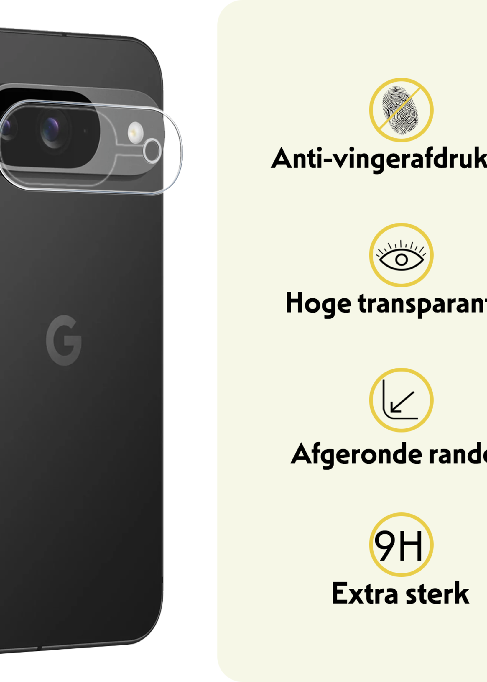 LUQ Screenprotector Geschikt voor Google Pixel 9 Camera Lens Screenprotector Glas - Screenprotector Geschikt voor Google Pixel 9 Screenprotector Camera Protector Gehard Glas - 2 PACK