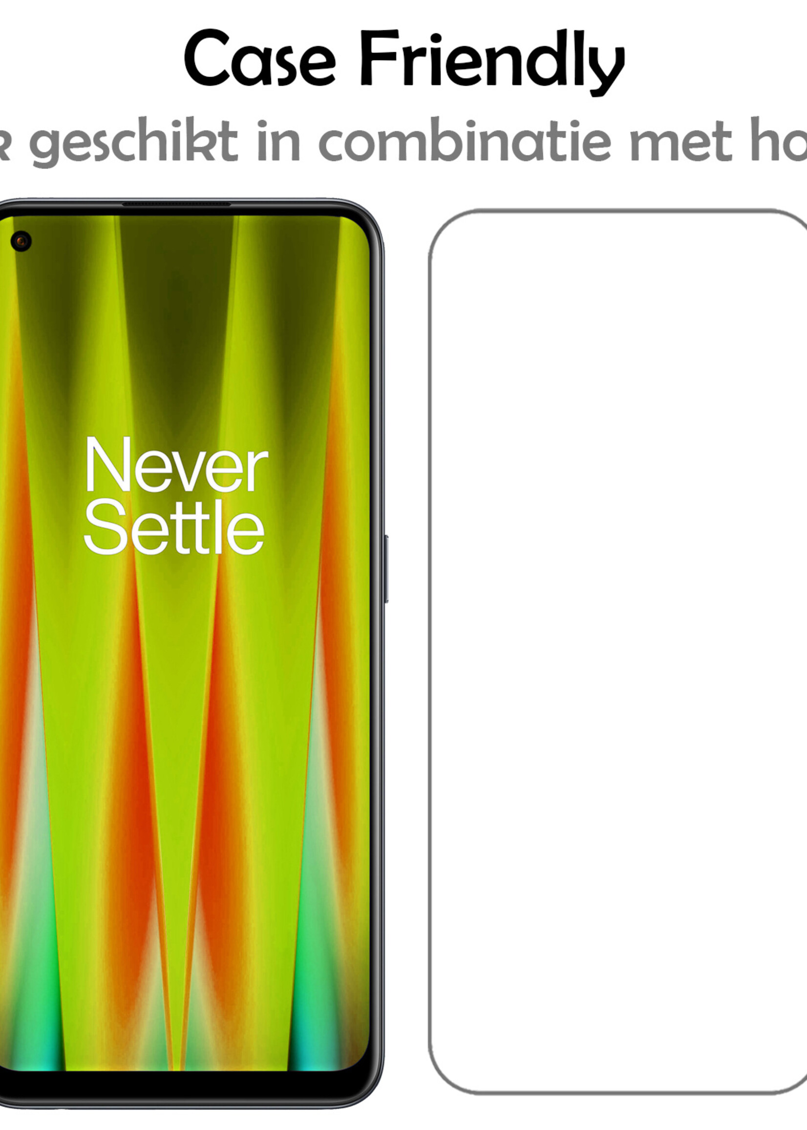 LUQ Hoesje Geschikt voor OnePlus Nord CE 2 Hoesje Siliconen Case Met 2x Screenprotector - Hoes Geschikt voor OnePlus Nord CE 2 Hoes Siliconen - Groen