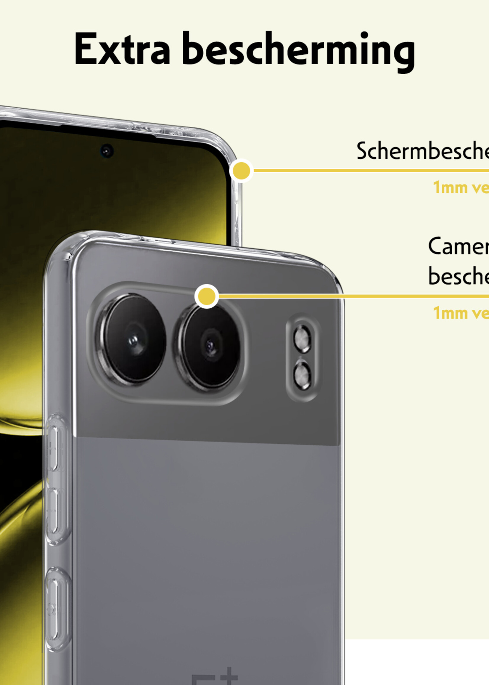 LUQ Hoesje Geschikt voor OnePlus Nord 4 Hoesje Siliconen Case Hoes - Hoes Geschikt voor OnePlus Nord 4 Hoes Cover Case - Transparant - 2 PACK