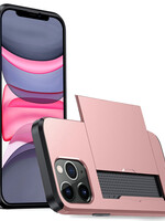 LUQ LUQ iPhone 11 Pro Max Hoesje Pashouder Hard - Rosé Goud