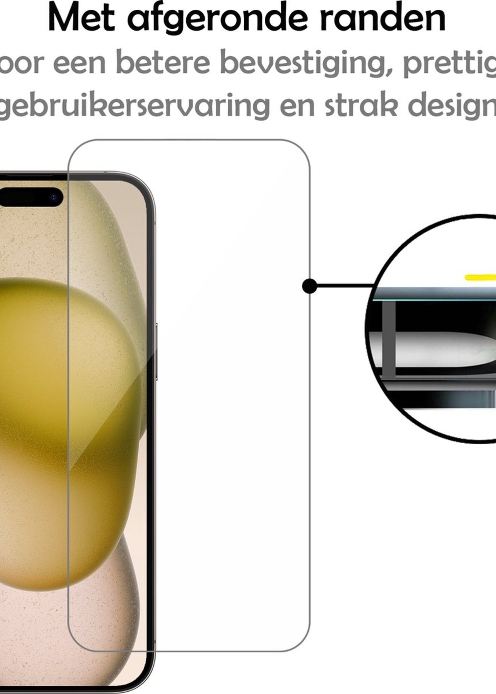 LUQ Hoesje Geschikt voor iPhone 15 Pro Hoesje Case Pashouder Hard Cover Met 2x Screenprotector - Hoes Geschikt voor iPhone 15 Pro Hoesje Met Kaarthouder - Donker Blauw
