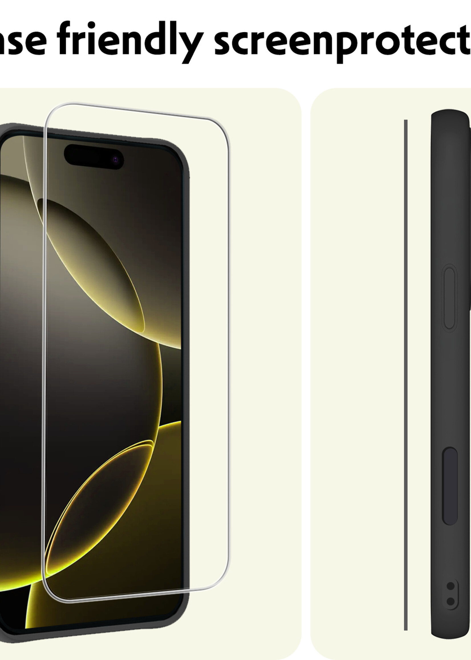 LUQ Screenprotector Geschikt voor iPhone 16 Pro Max Screenprotector Volledig - Screenprotector Geschikt voor iPhone 16 Pro Max Screenprotector Bescherm Glas - 2 Stuks