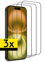 LUQ LUQ iPhone 16 Screenprotector Glas Full Cover 2D - 3 PACK