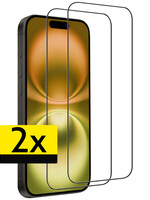 LUQ LUQ iPhone 16 Plus Screenprotector Glas Full Cover 2D - 2 PACK