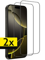 LUQ LUQ iPhone 16 Pro Screenprotector Glas Full Cover 2D - 2 PACK