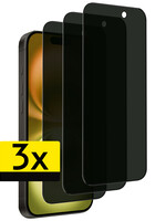 LUQ LUQ iPhone 16 Screenprotector Glas Privacy - 3 PACK