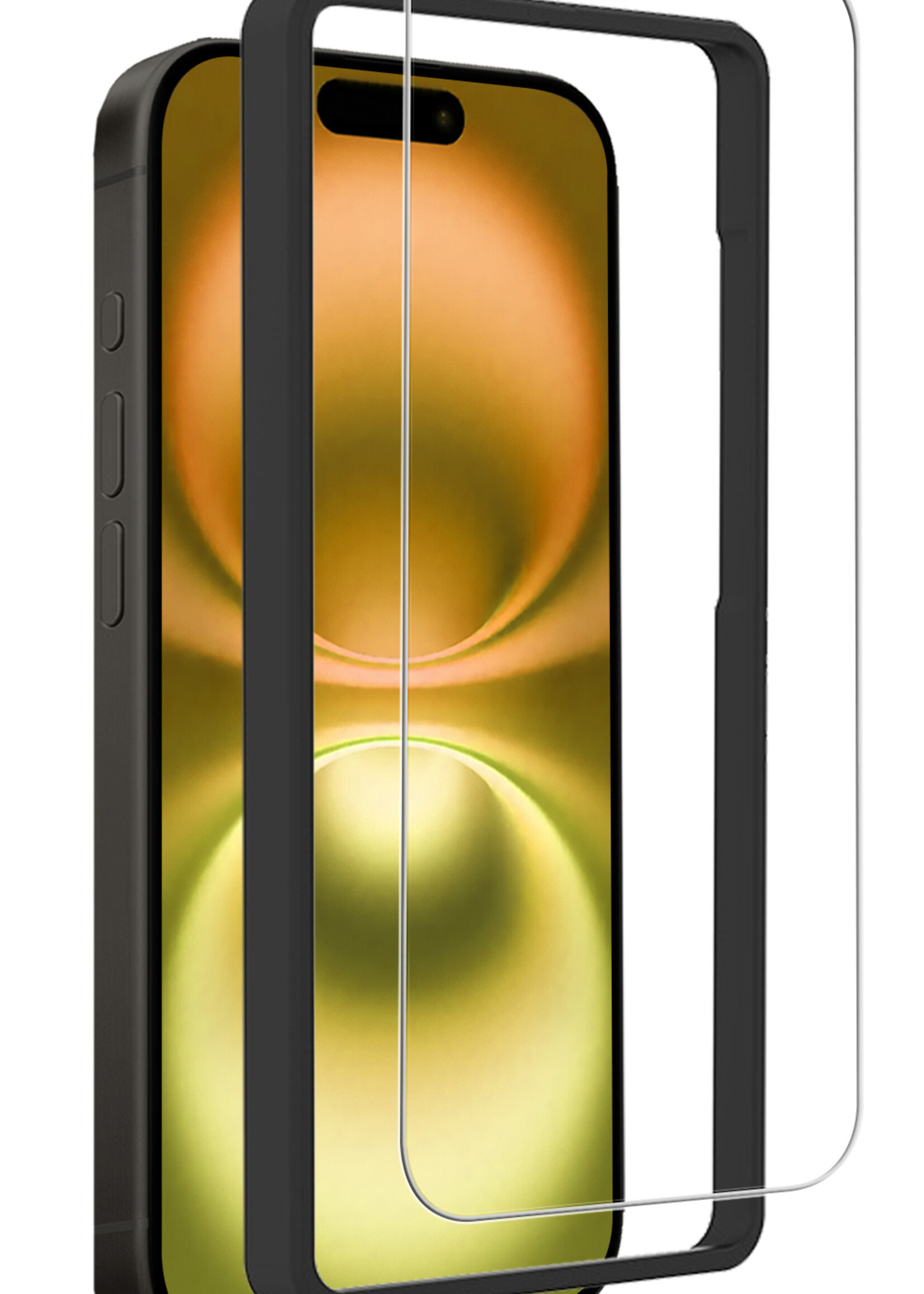 LUQ Screenprotector Geschikt voor iPhone 16 Plus Screenprotector Met Installatie Frame Beschermglas Gehard Glas - Screenprotector Geschikt voor iPhone 16 Plus Screenprotector Met Frame