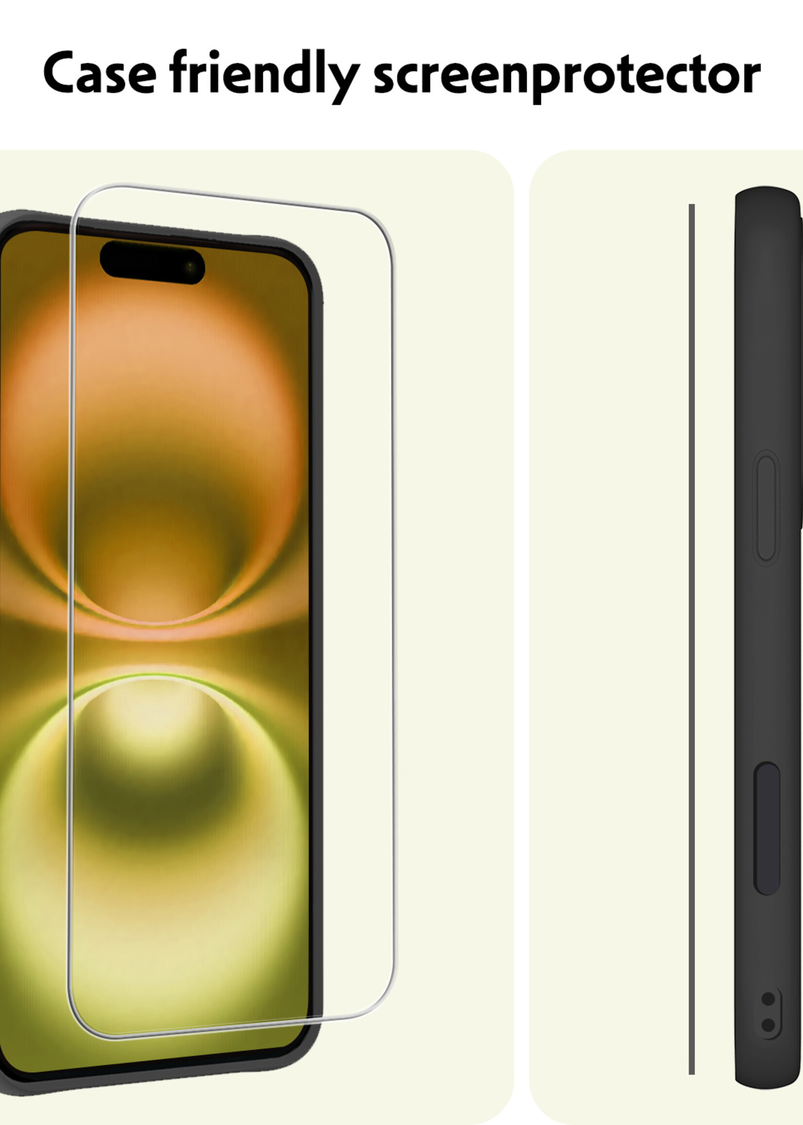 LUQ Screenprotector Geschikt voor iPhone 16 Plus Screenprotector Met Installatie Frame Beschermglas Gehard Glas - Screenprotector Geschikt voor iPhone 16 Plus Screenprotector Met Frame - 2 Stuks