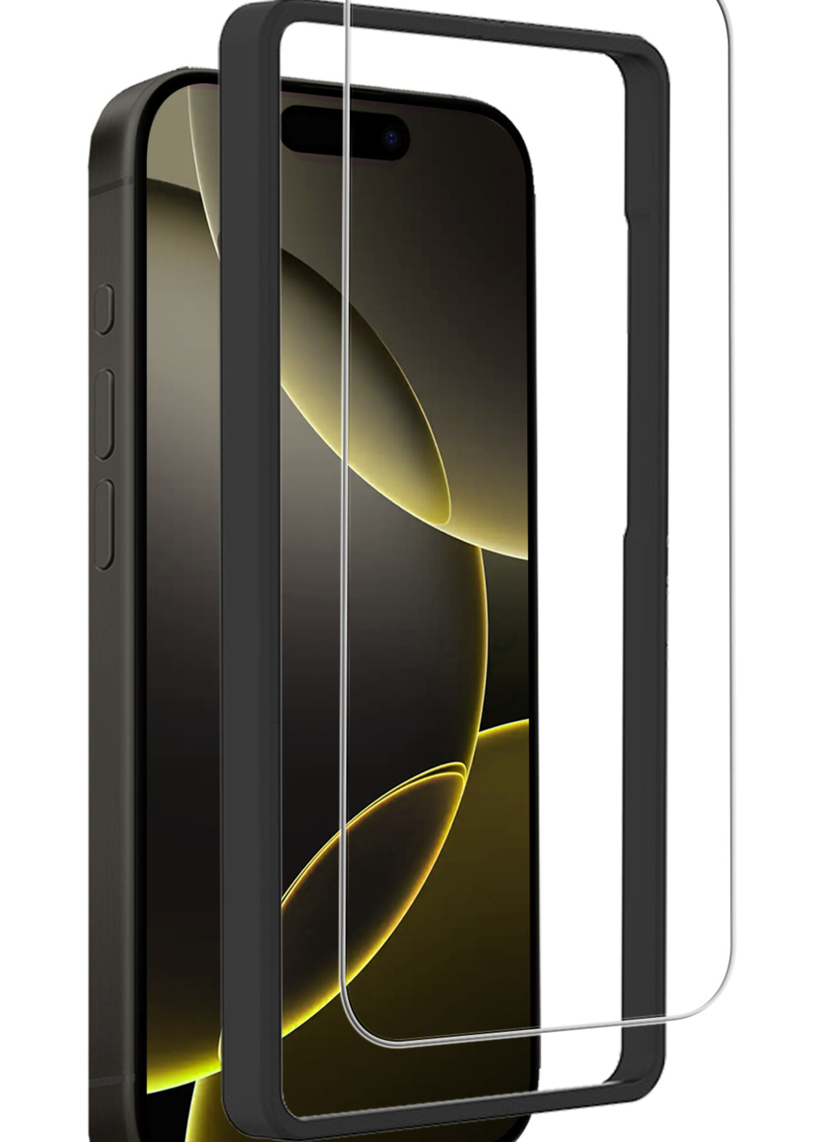 LUQ Screenprotector Geschikt voor iPhone 16 Pro Screenprotector Met Installatie Frame Beschermglas Gehard Glas - Screenprotector Geschikt voor iPhone 16 Pro Screenprotector Met Frame