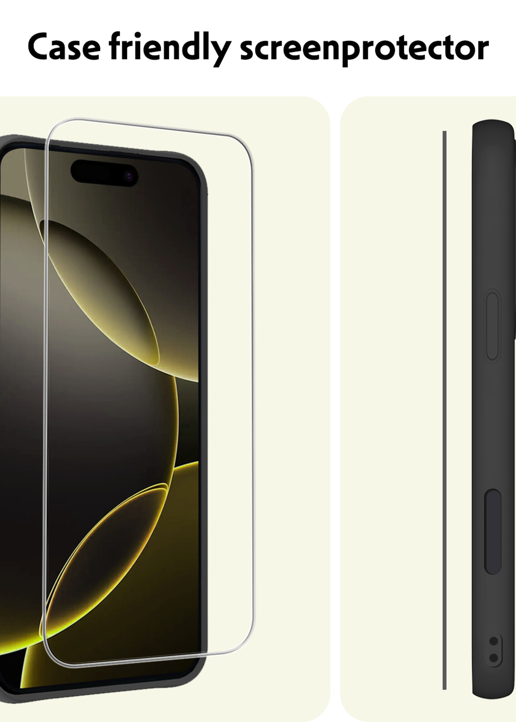 LUQ Screenprotector Geschikt voor iPhone 16 Pro Screenprotector Met Installatie Frame Beschermglas Gehard Glas - Screenprotector Geschikt voor iPhone 16 Pro Screenprotector Met Frame