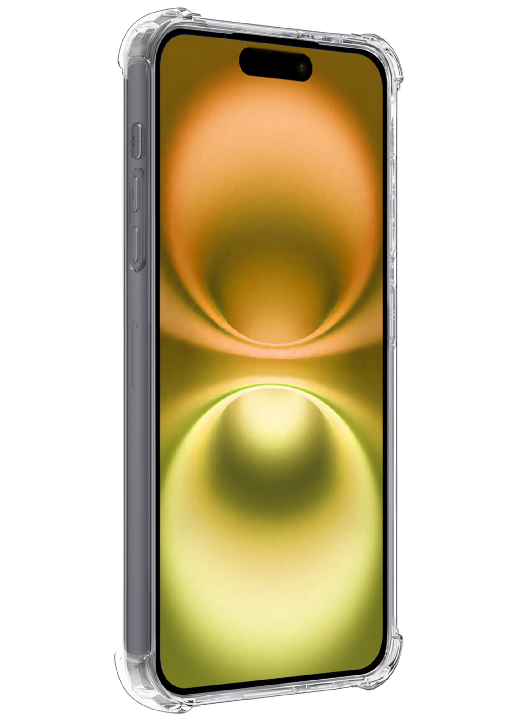 LUQ Hoesje Geschikt voor iPhone 16 Plus Hoesje Case Pashouder Cover Siliconen Met Screenprotector - Hoes Geschikt voor iPhone 16 Plus Hoesje Met Kaarthouder- Transparant