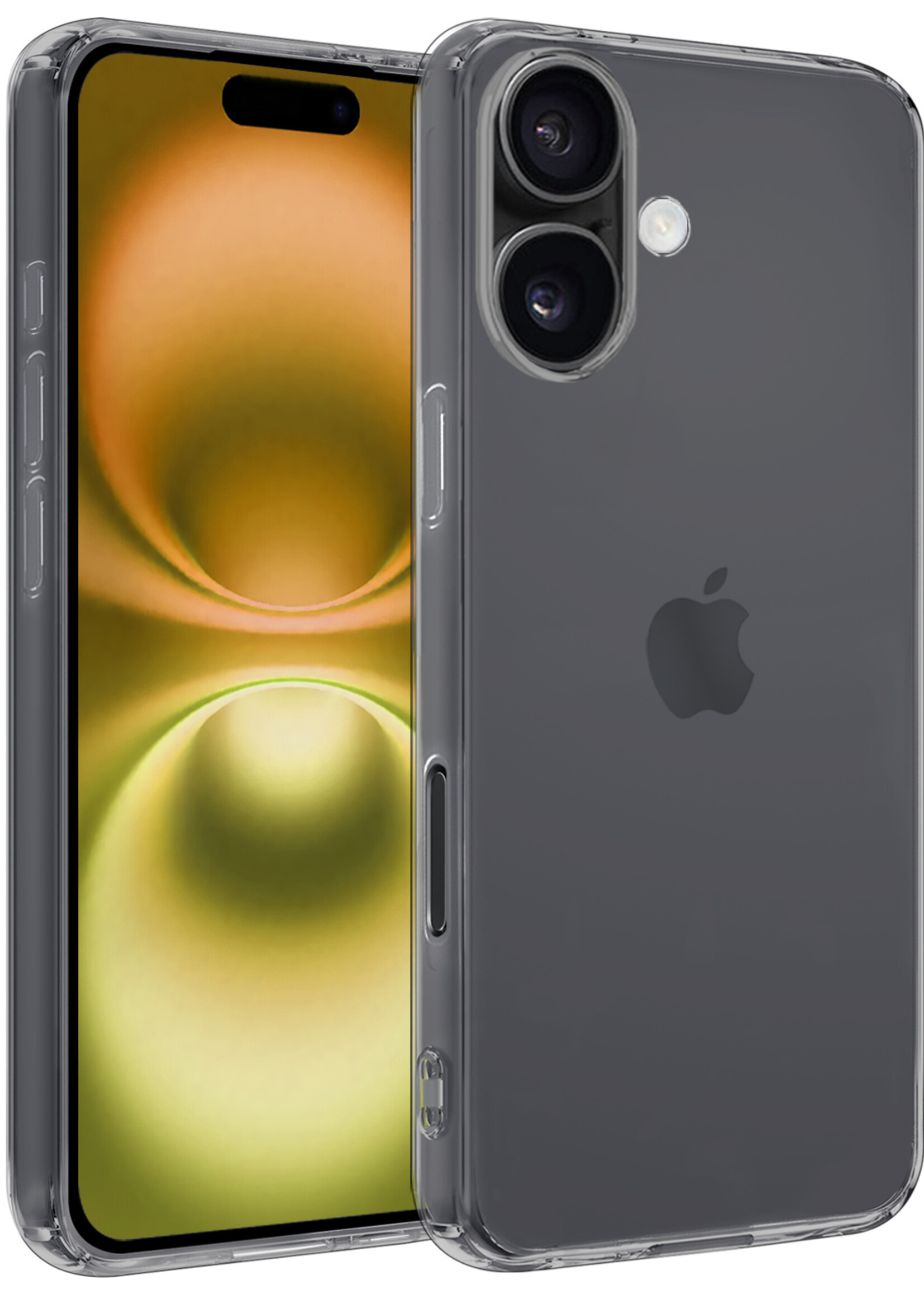 LUQ Hoesje Geschikt voor iPhone 16 Plus Hoesje Siliconen Case - Hoes Geschikt voor iPhone 16 Plus Hoes Siliconen - Transparant