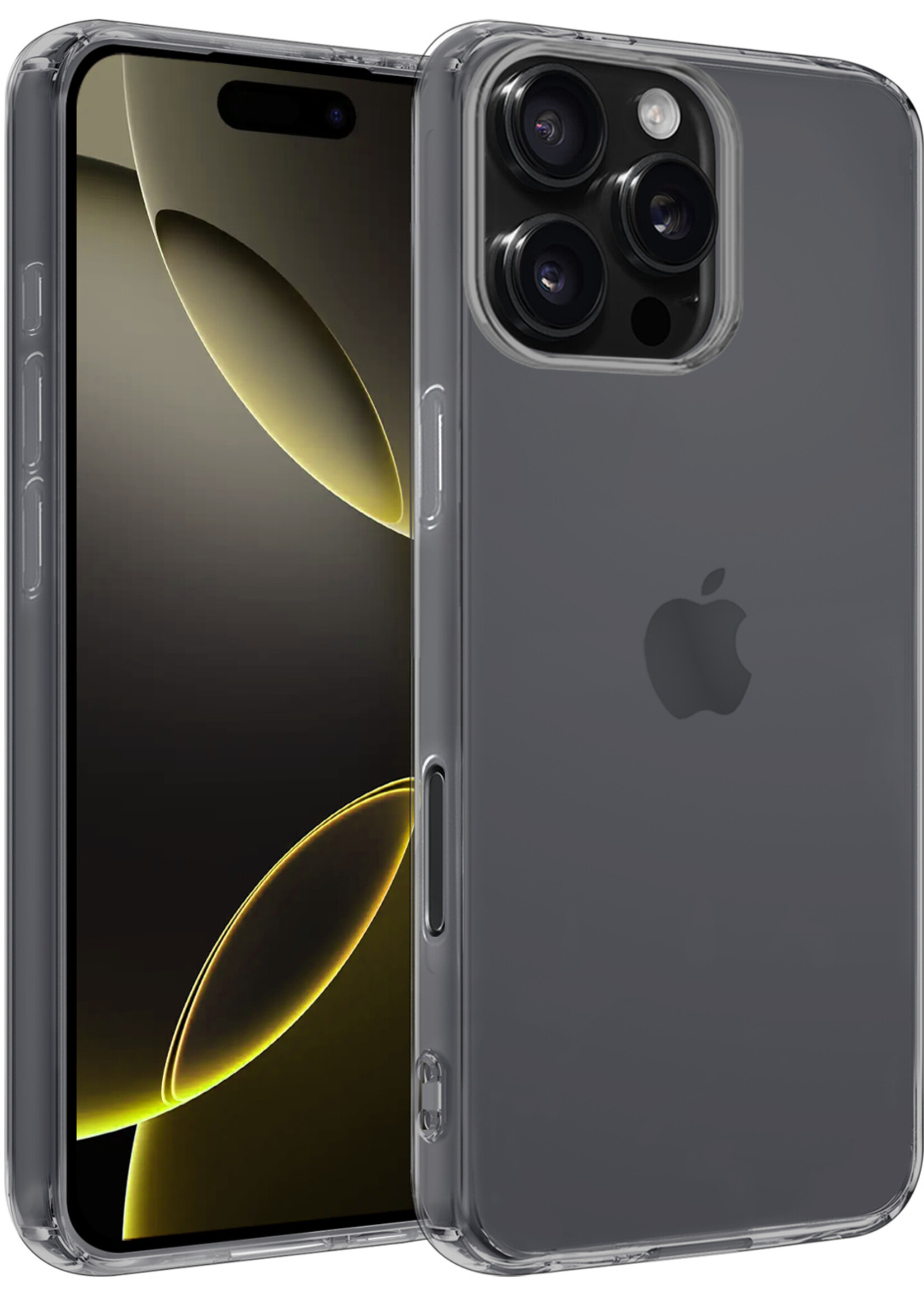 LUQ Hoesje Geschikt voor iPhone 16 Pro Hoesje Siliconen Case - Hoes Geschikt voor iPhone 16 Pro Hoes Siliconen - Transparant