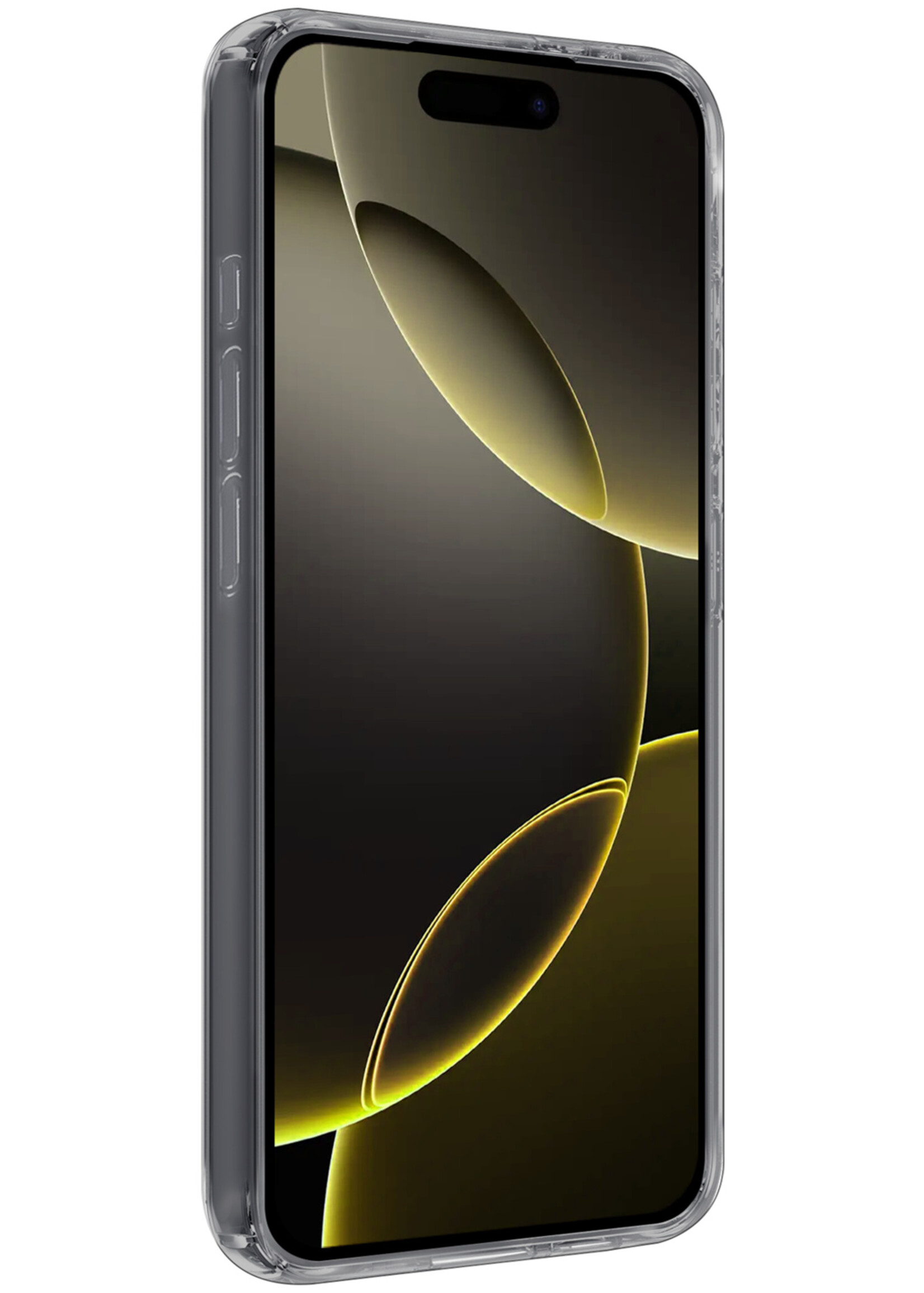 LUQ Hoesje Geschikt voor iPhone 16 Pro Hoesje Siliconen Case Met Screenprotector - Hoes Geschikt voor iPhone 16 Pro Hoes Siliconen - Transparant