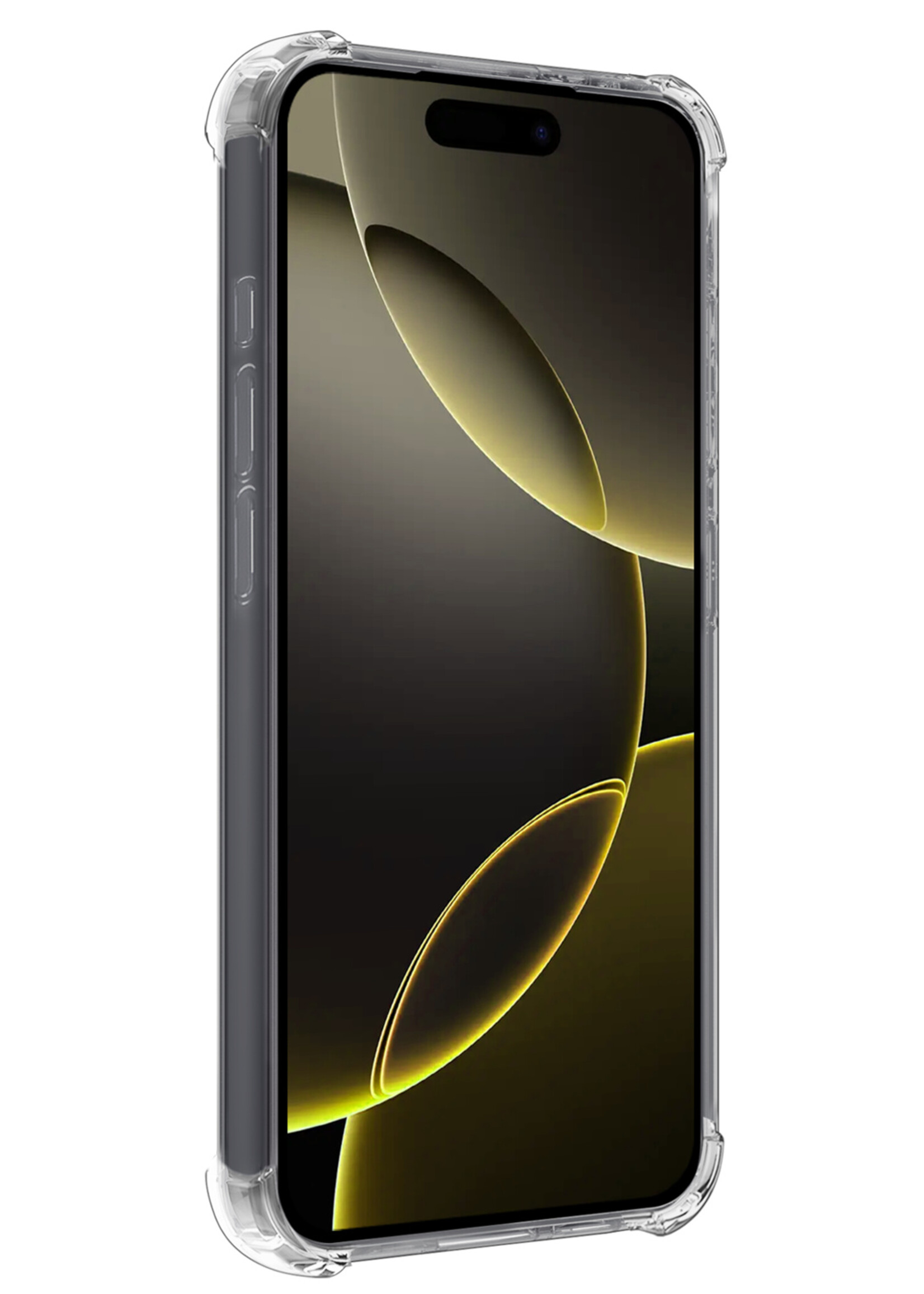 LUQ Hoesje Geschikt voor iPhone 16 Pro Hoesje Case Pashouder Cover Siliconen - Hoes Geschikt voor iPhone 16 Pro Hoesje Met Kaarthouder - Transparant