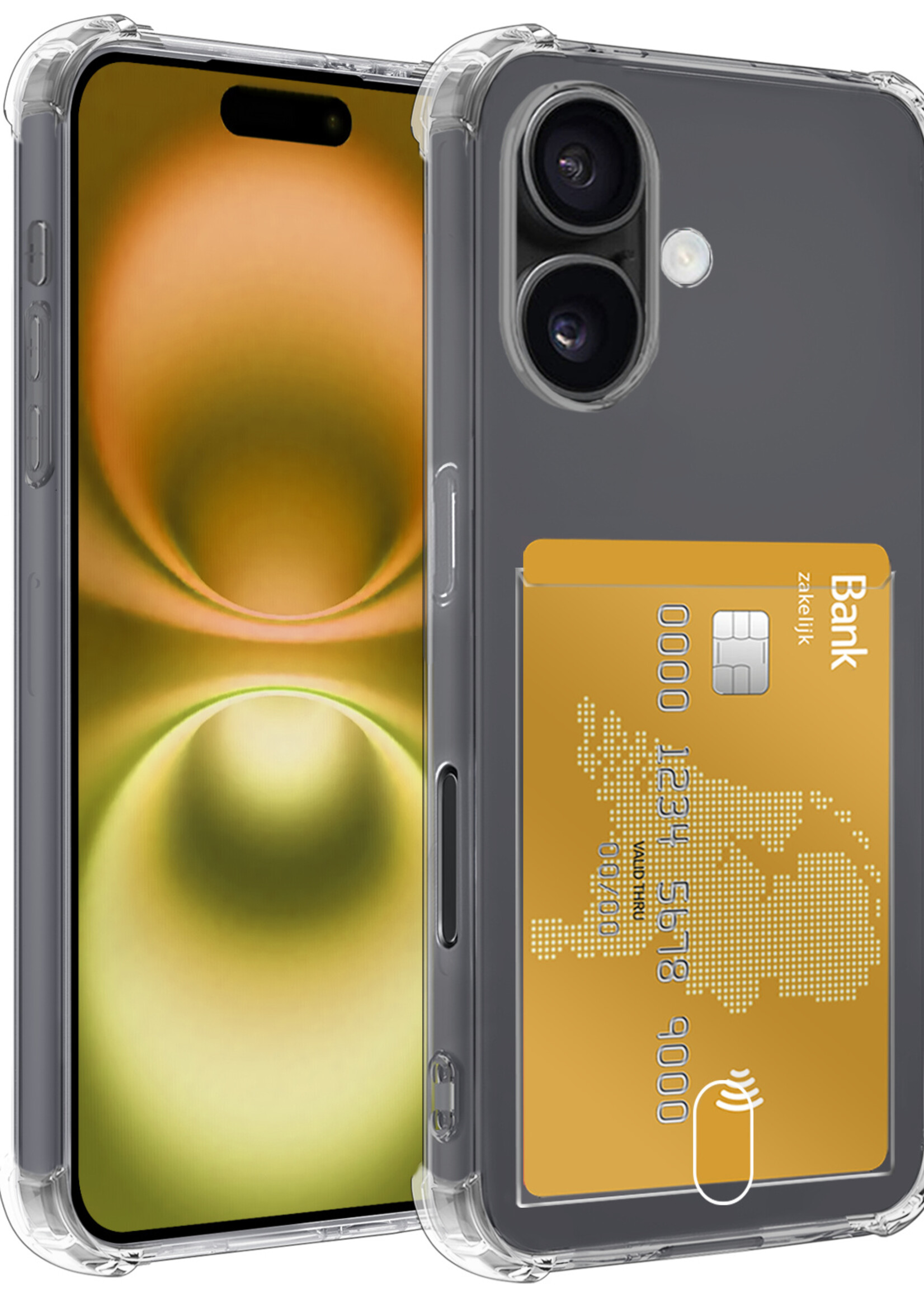 LUQ Hoesje Geschikt voor iPhone 16 Plus Hoesje Shockproof Case Siliconen - Hoes Geschikt voor iPhone 16 Plus Hoes Cover Siliconen - Transparant