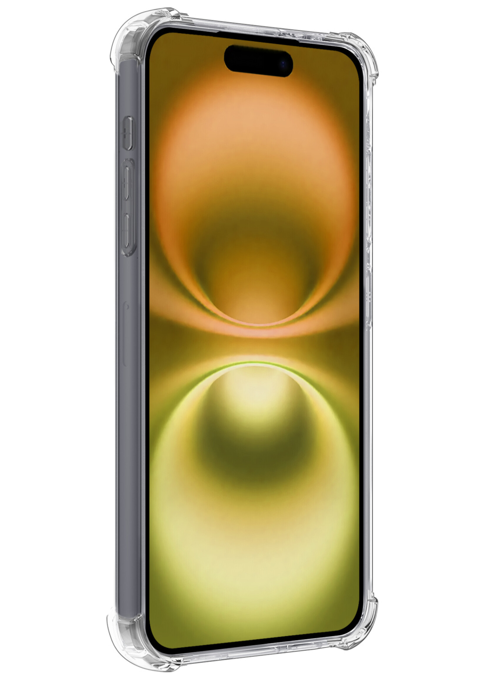 LUQ Hoesje Geschikt voor iPhone 16 Plus Hoesje Shockproof Case Siliconen Met 2x Screenprotector - Hoes Geschikt voor iPhone 16 Plus Hoes Cover Siliconen - Transparant